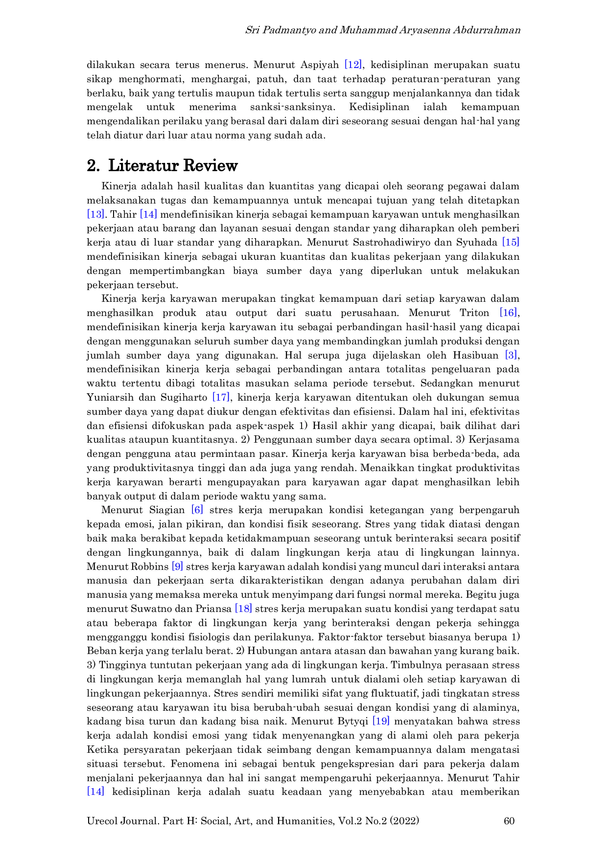 JURIS Effect of Work Stress and Discipline on Employee Performance