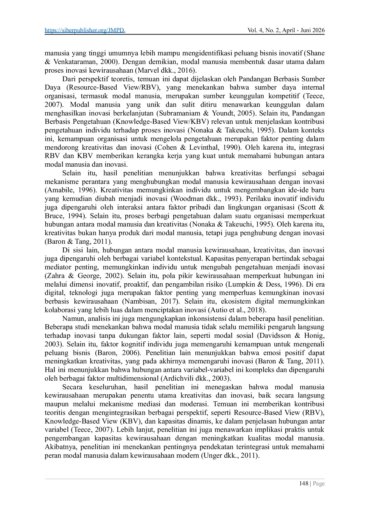 JURIS Modal Manusia Kewirausahaan dan Inovasi Peran Kreativitas dalam Tinjauan Literatur Sistematis