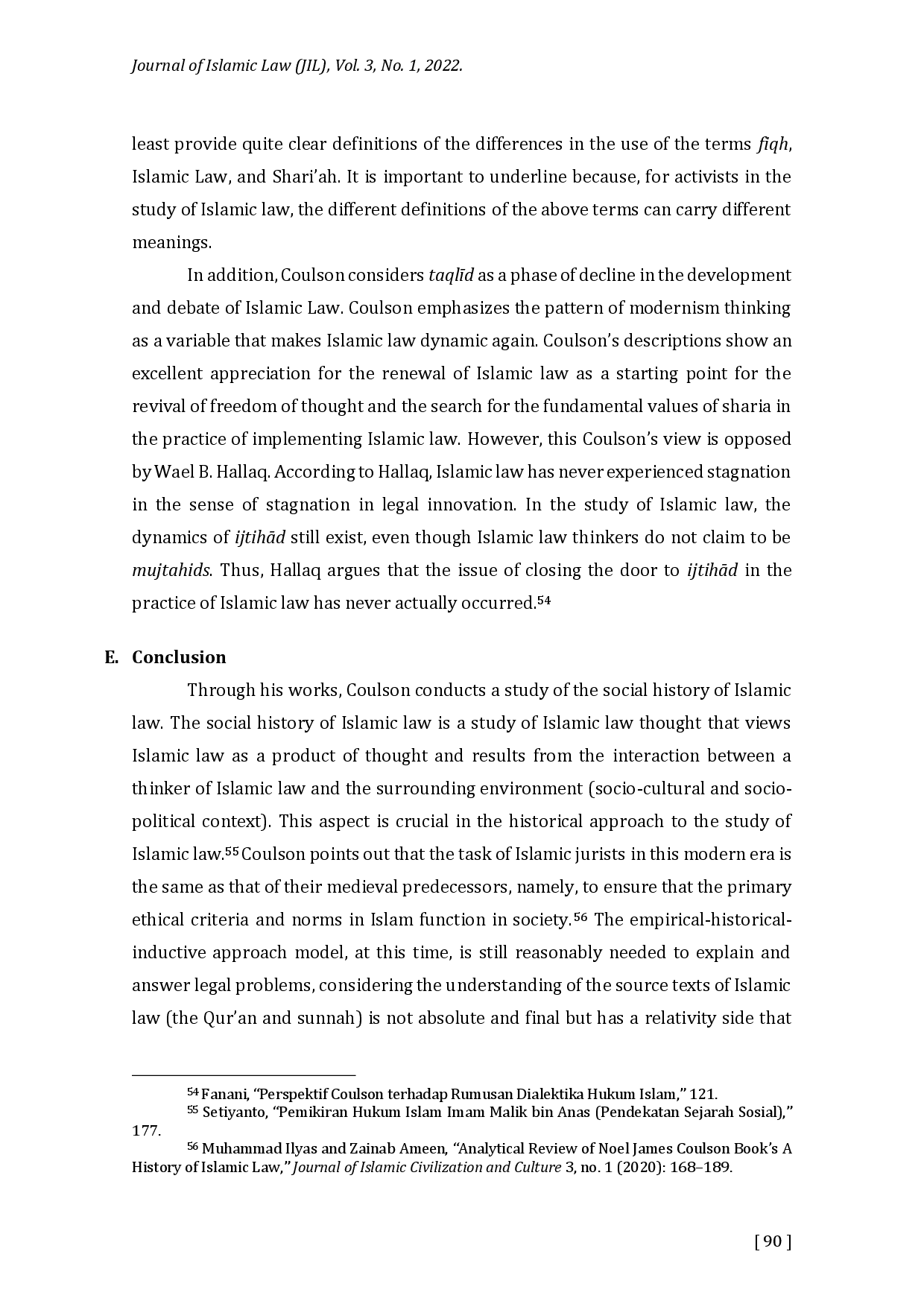 juris Conflict in Islamic Jurisprudence Noel J Coulson s Historical Approach and His Contribution to the Study of Islamic Law