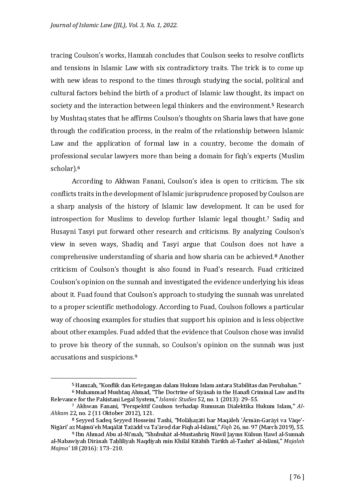 juris Conflict in Islamic Jurisprudence Noel J Coulson s Historical Approach and His Contribution to the Study of Islamic Law