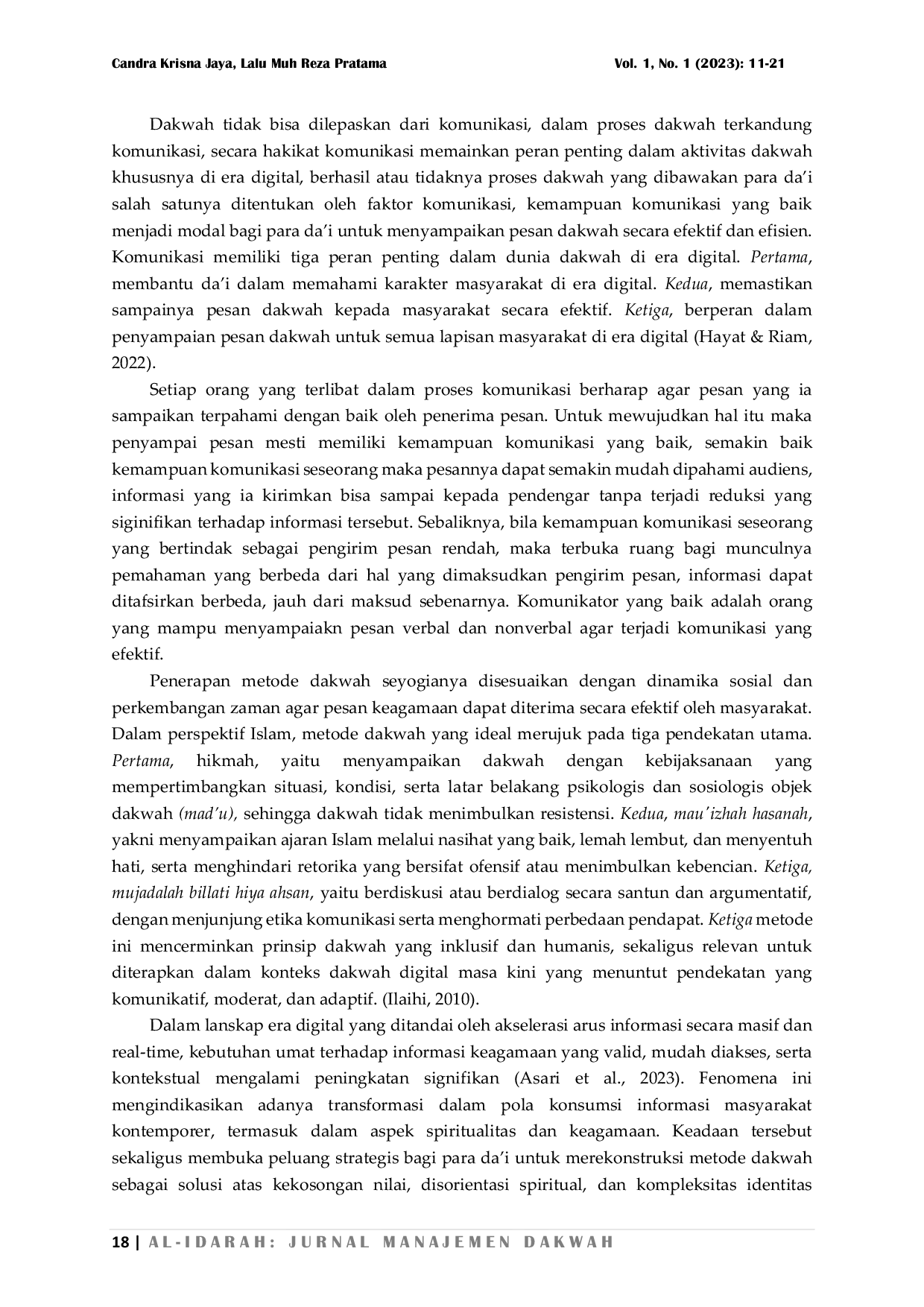 JURIS Dakwah Di Era Digital Inovasi Media Sebagai Respon Terhadap Kebutuhan Umat Kontemporer