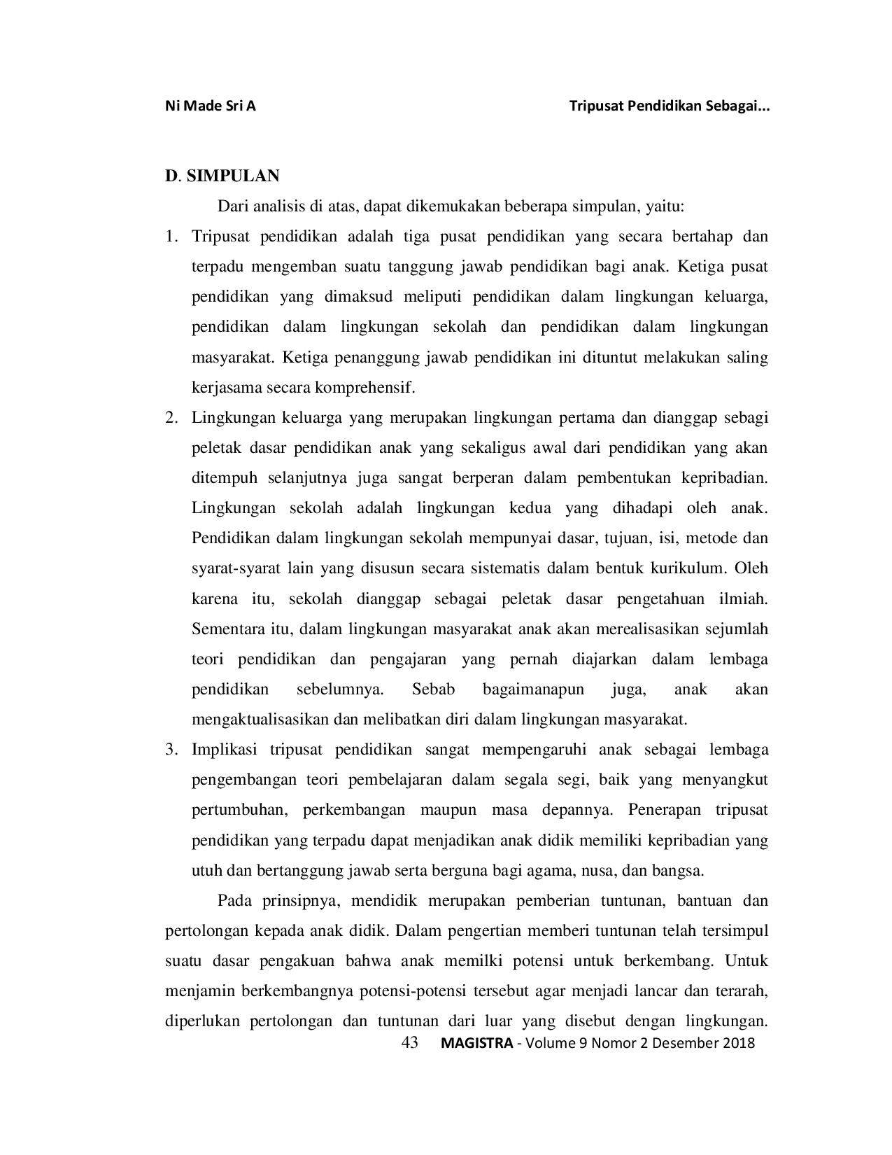 JURIS Tripusat Pendidikan Sebagai Lembaga Pengembangan Teori Pembelajaran Bagi Anak