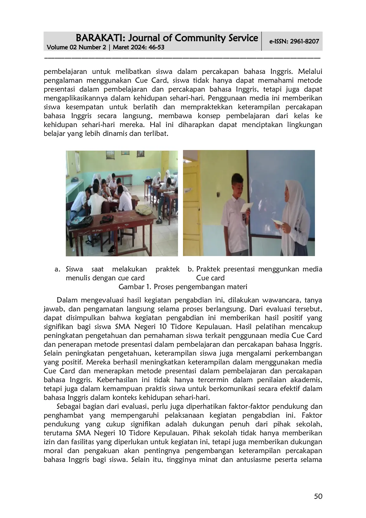 JURIS Motivasi Pembelajaran Bahasa Inggris melalui Media Cue Card