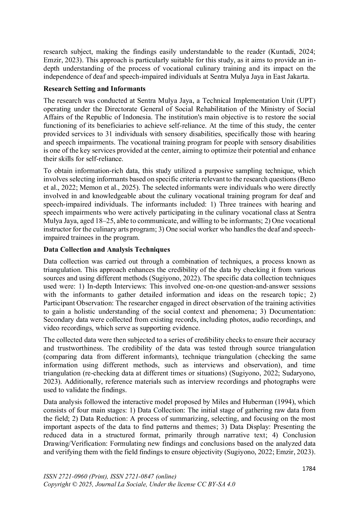 JURIS Vocational Training in Food Service to Promote Independence for People with Sensory Disabilities in Ear and Speech