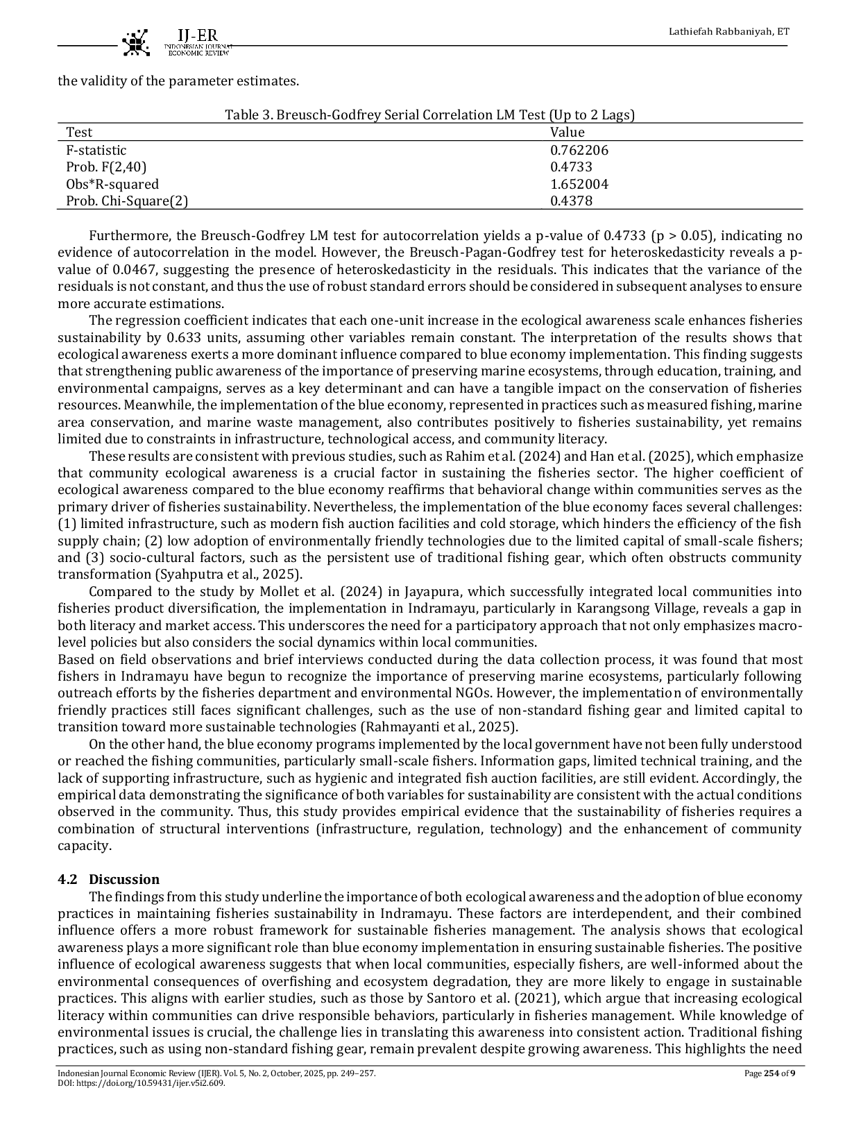 JURIS Synergy Of Ecological Awareness And Blue Economy In Implementation In Achieving Fisheries Sustainability In Indramayu
