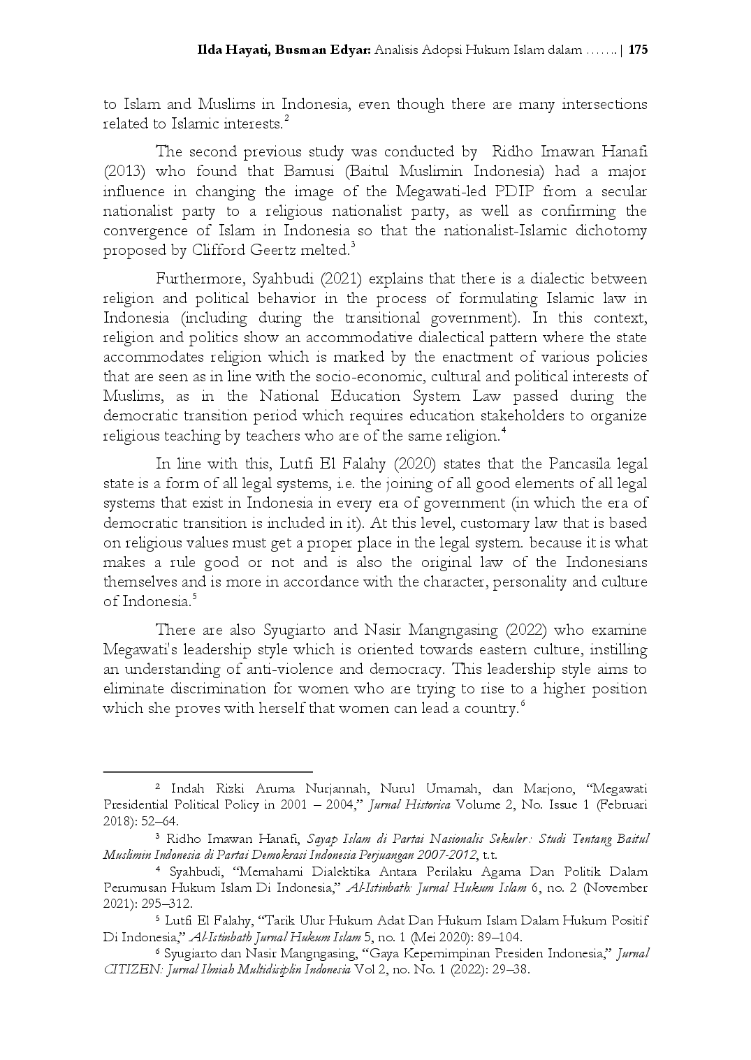 juris Analysis of Islamic Law Accommodation In National Law during the Era of Democratic Transition Government 2001 2004