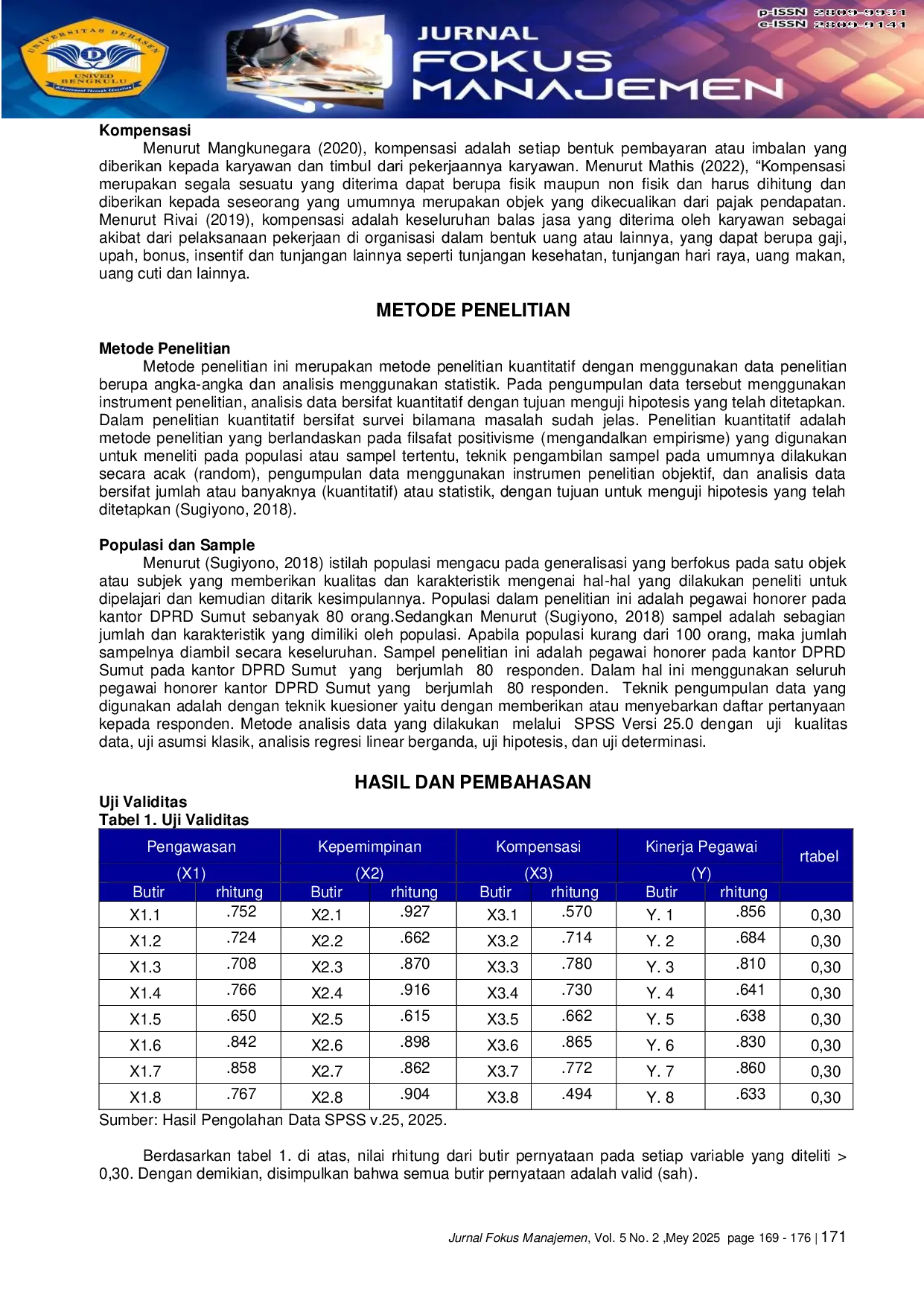 JURIS Analysis Of The Effect Of Supervision Leadership And Compensation On Employee Performance At The SUMUT DPRD Office
