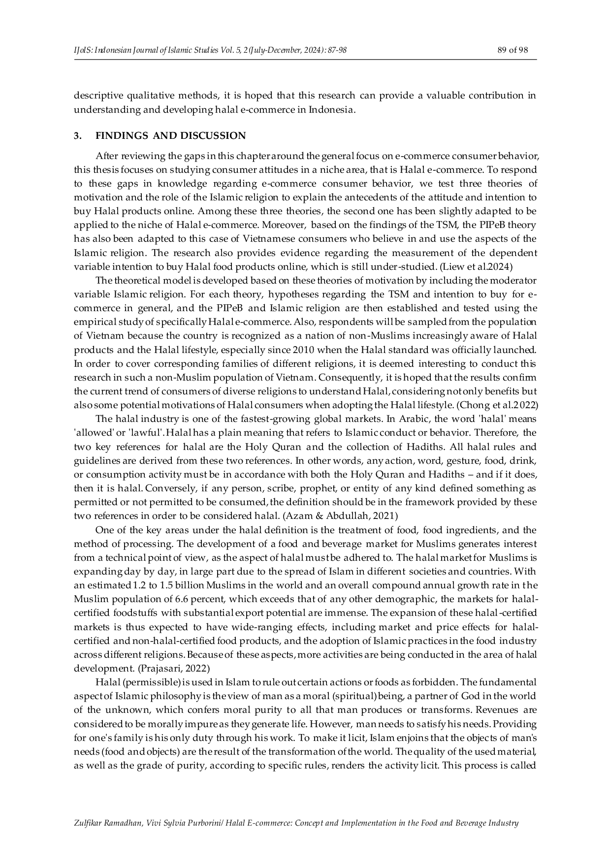 JURIS Halal E commerce Concept and Implementation in the Food and Beverage Industry