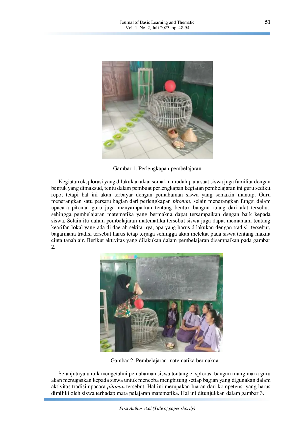 JURIS Etnomatematika untuk meningkatkan kemampuan matematika dan menguatkan karakter cinta tanah air di SDN 2 Gendingan