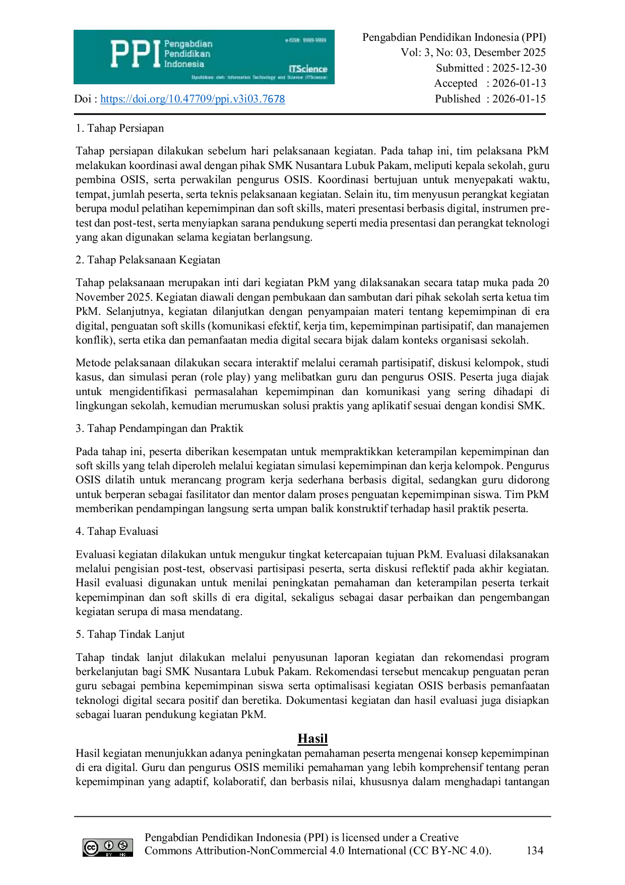 JURIS Penguatan Kepemimpinan dan Soft Skills bagi Guru serta Pengurus OSIS SMK di Era Digital