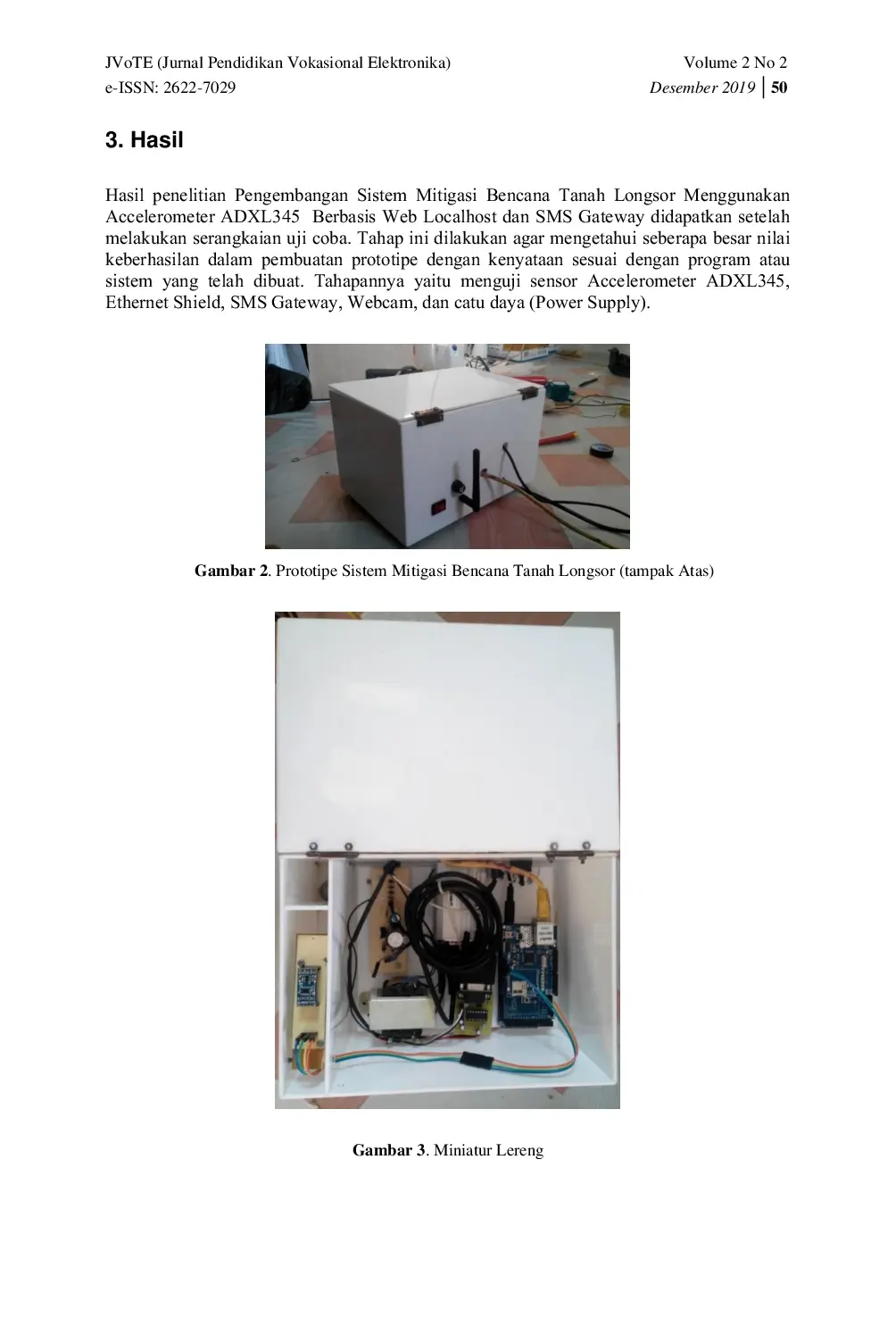 JURIS PENGEMBANGAN SISTEM MITIGASI BENCANA LONGSOR MENGGUNAKAN ACCELEROMETER ADXL345 BERBASIS WEB LOCALHOST