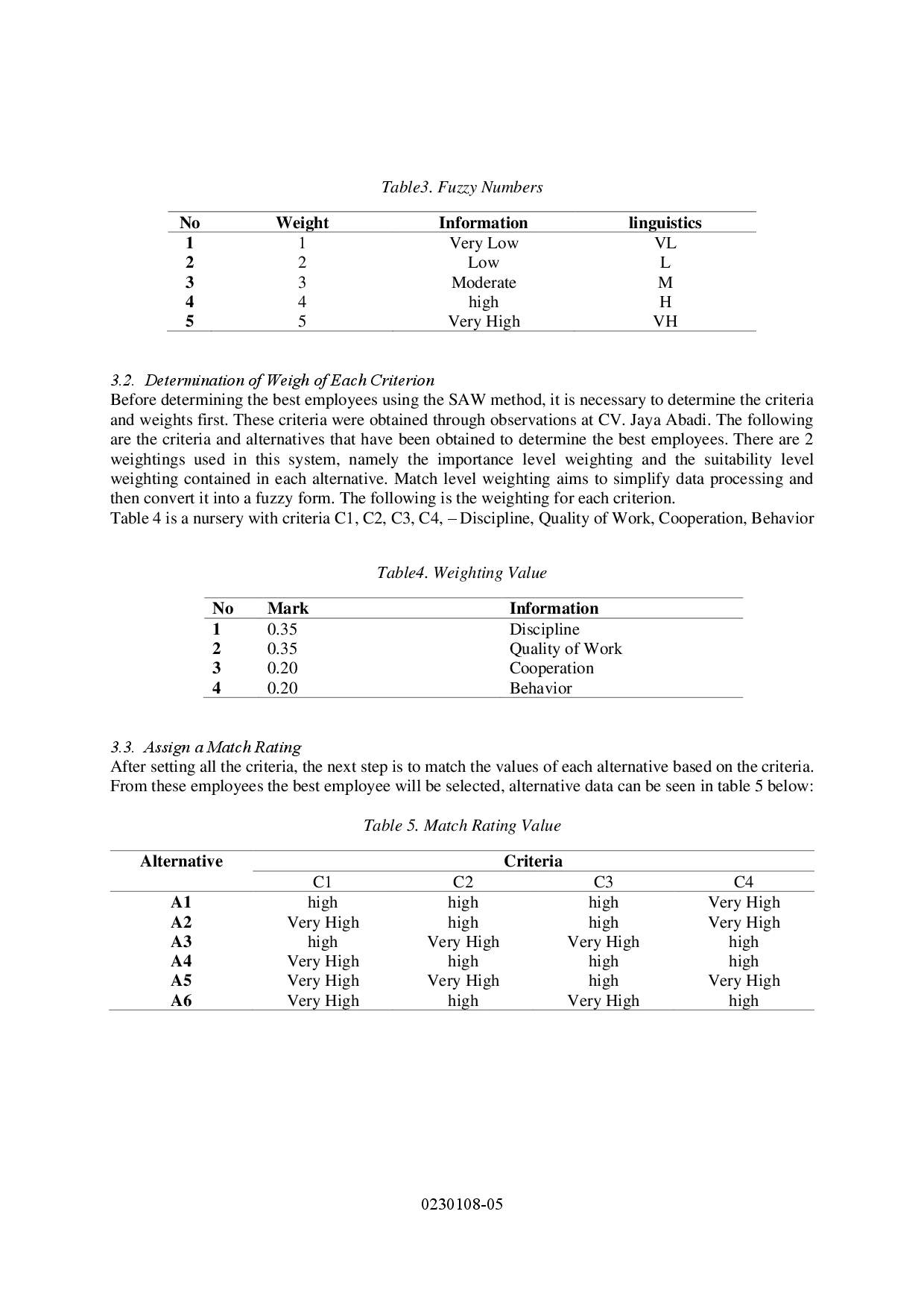 juris Analysis Determination of the Best Employee Using the Simple Additive Weighting Method