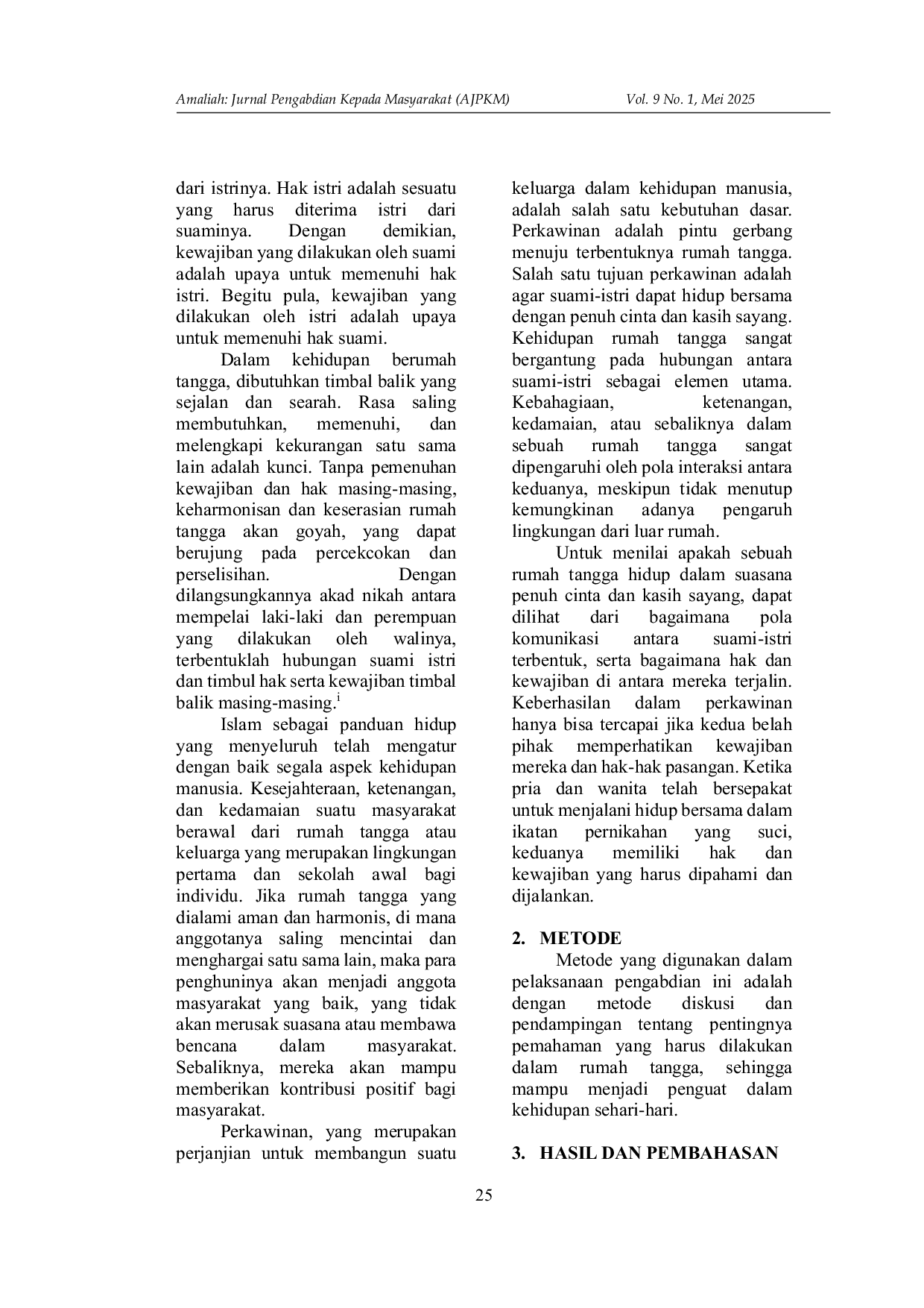 JURIS Hak Dan Kewajiban Suami Istri Dalam Pernikahan