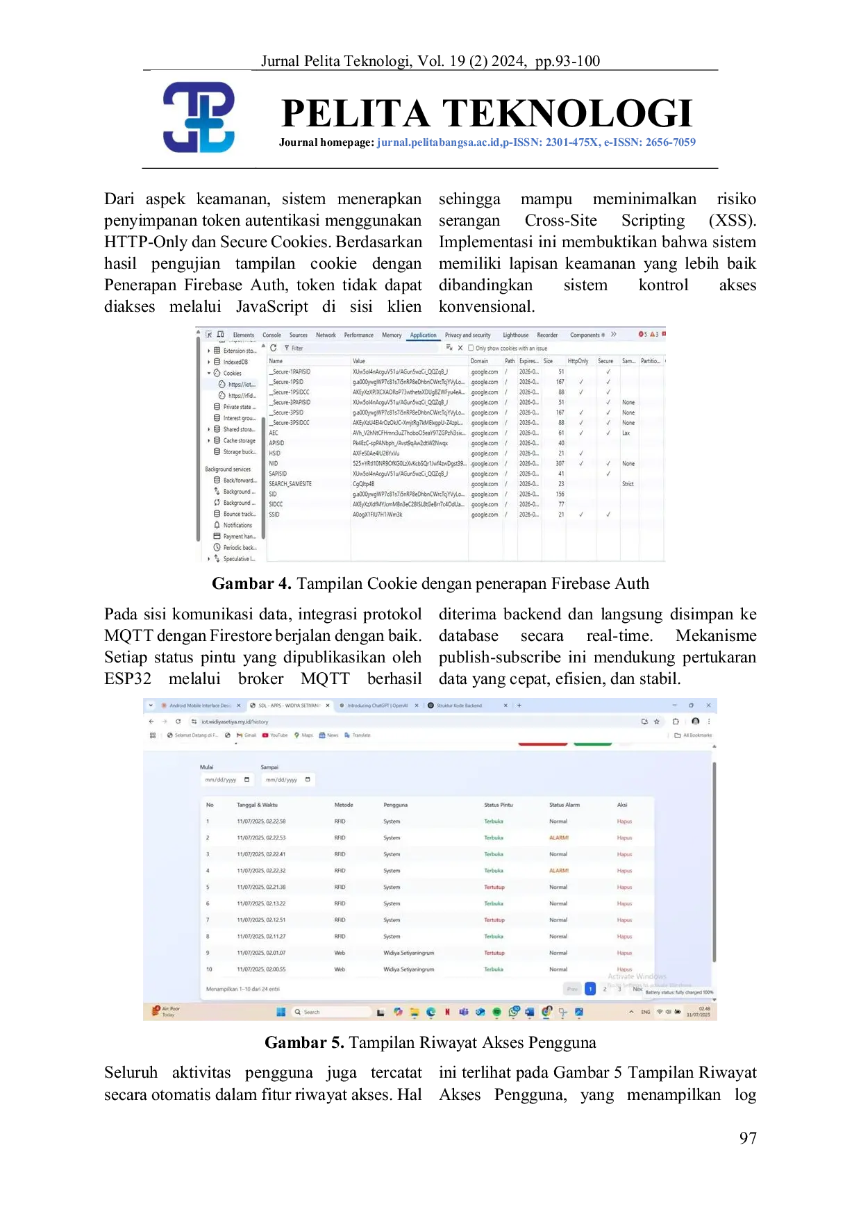 JURIS Pengembangan Sistem Kontrol Akses Pintu Berbasis Iot Menggunakan Mikrokontroler Esp32 Dan Firebase Auth