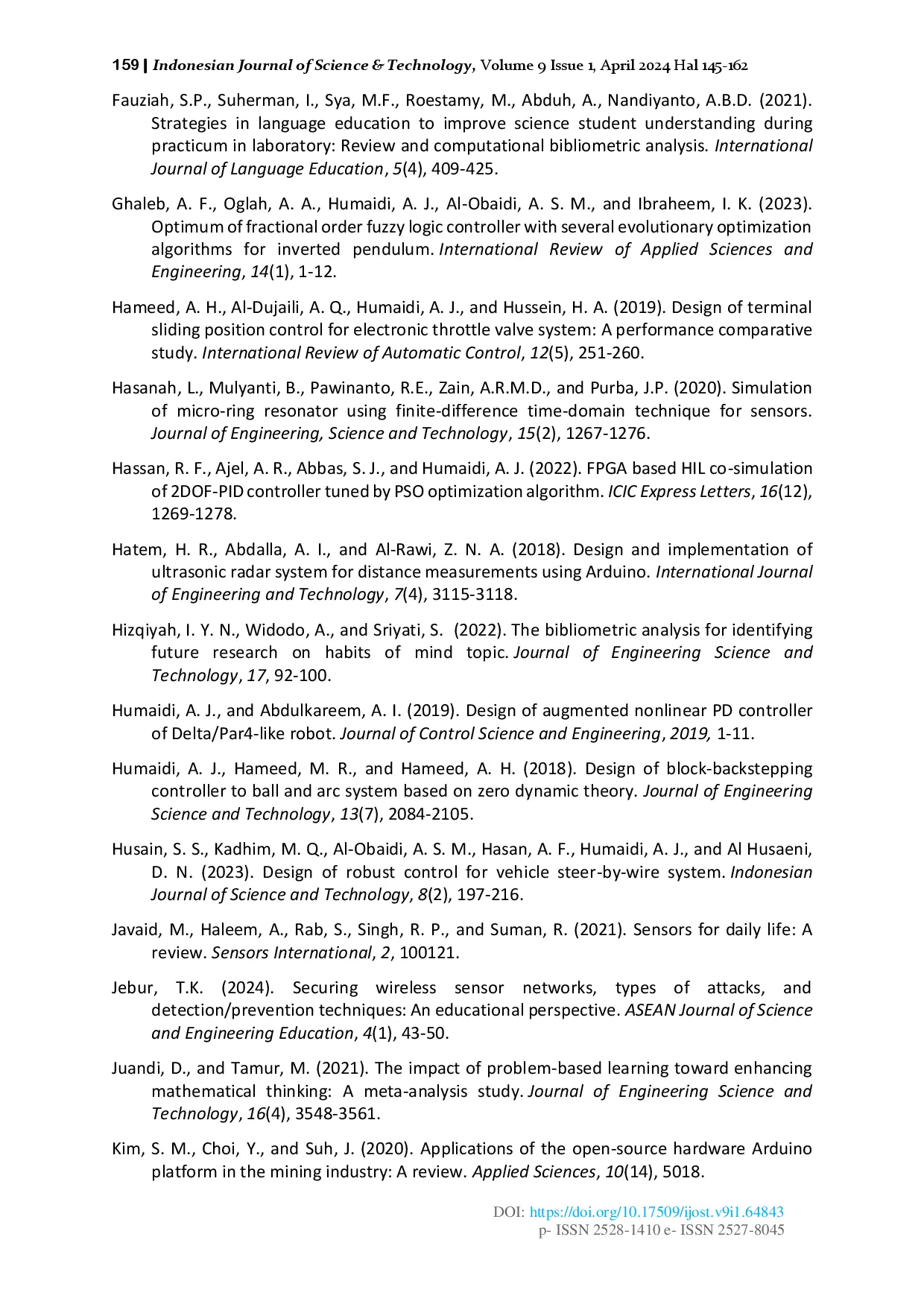 juris Measurement Enhancement of Ultrasonic Sensor using Pelican Optimization Algorithm for Robotic Application