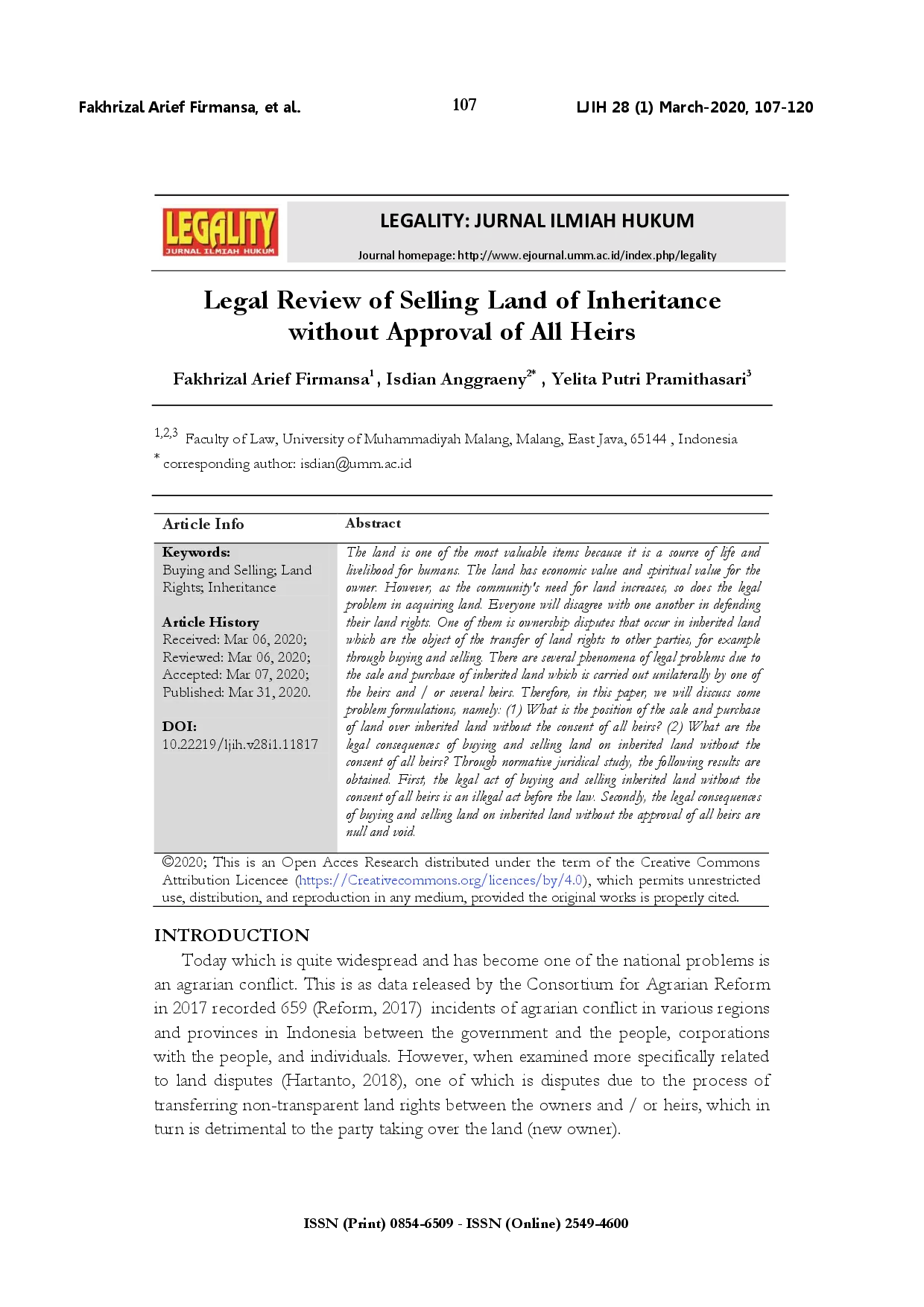 juris Legal review of selling land of inheritence without approval of all heirs