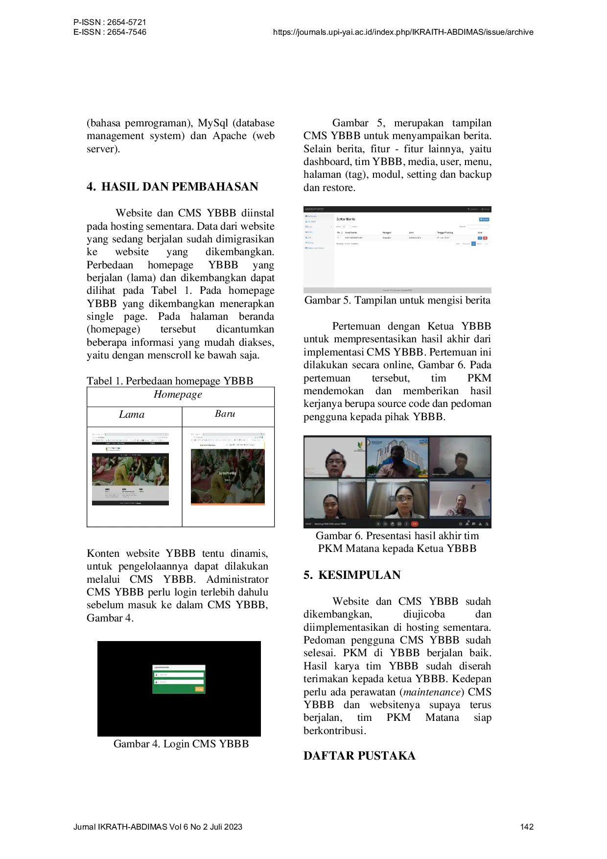 JURIS Implementasi CMS untuk Website Yayasan Bina Berdaya Bangsa