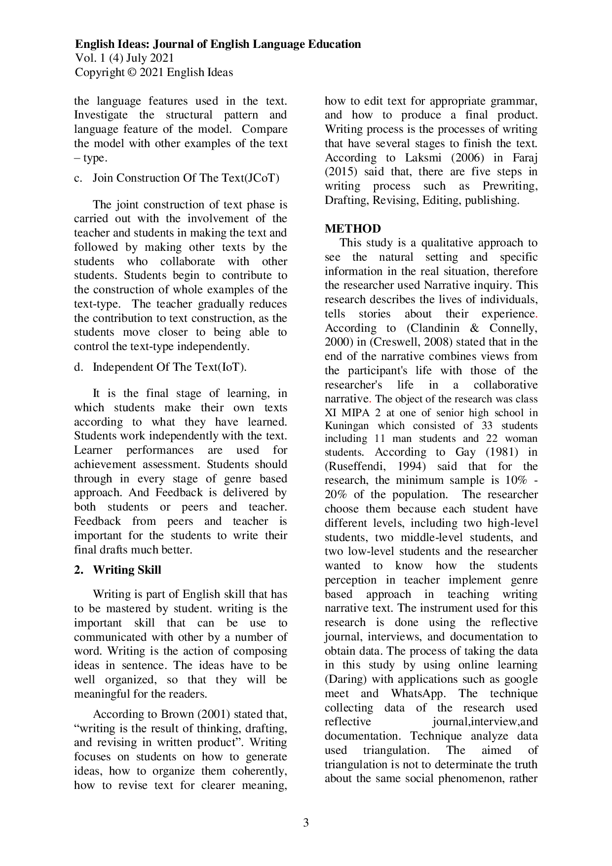 JURIS Persepsi Siswa Tentang Bagaimana Guru Menerapkan Pendekatan Berbasis Genre Dalam Pembelajaran Menulis Teks Naratif