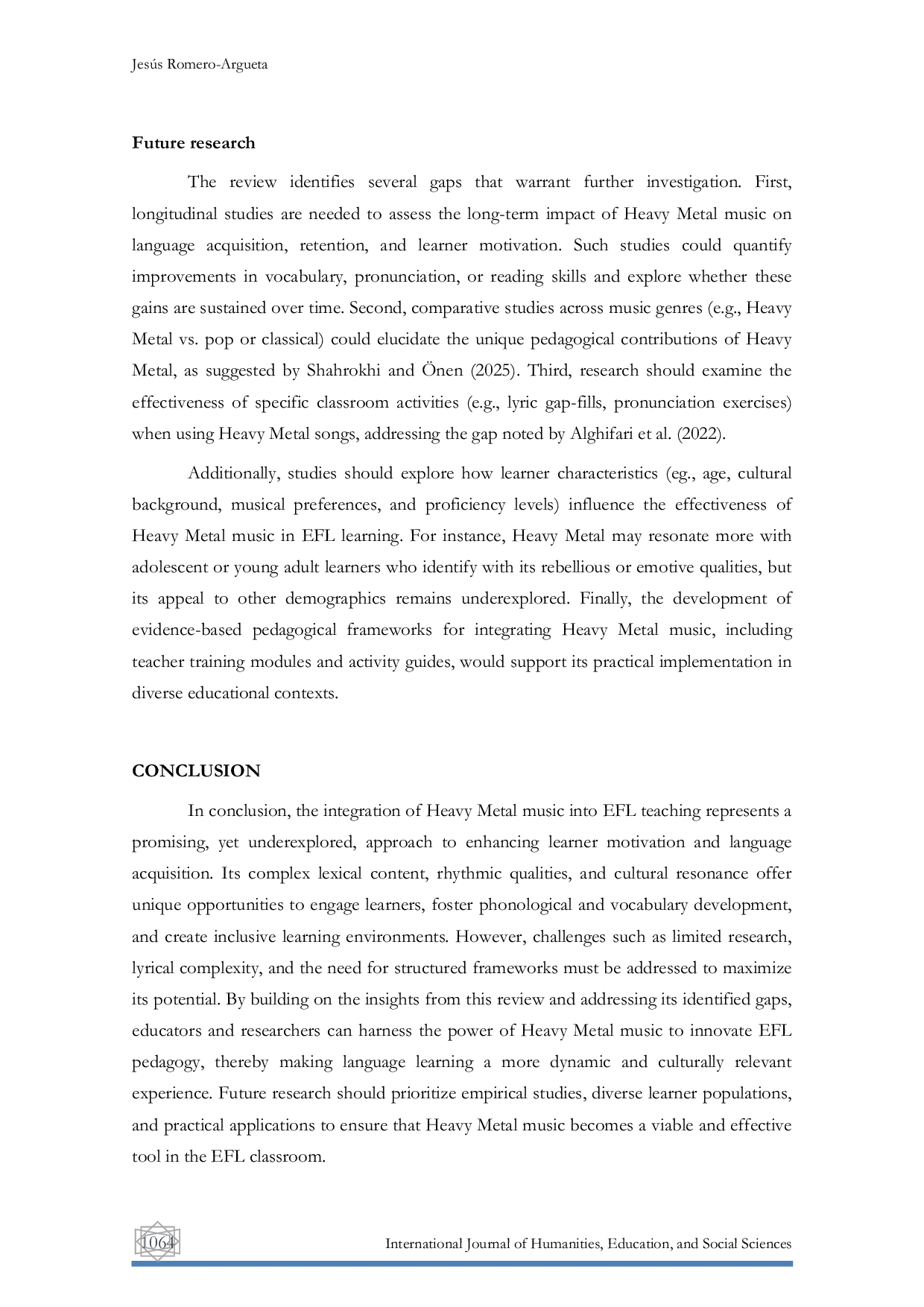 JURIS Horns Up The Integration of Heavy Metal Music as a Motivational Technique for Teaching English as a Foreign Language A Systematic Literature Review