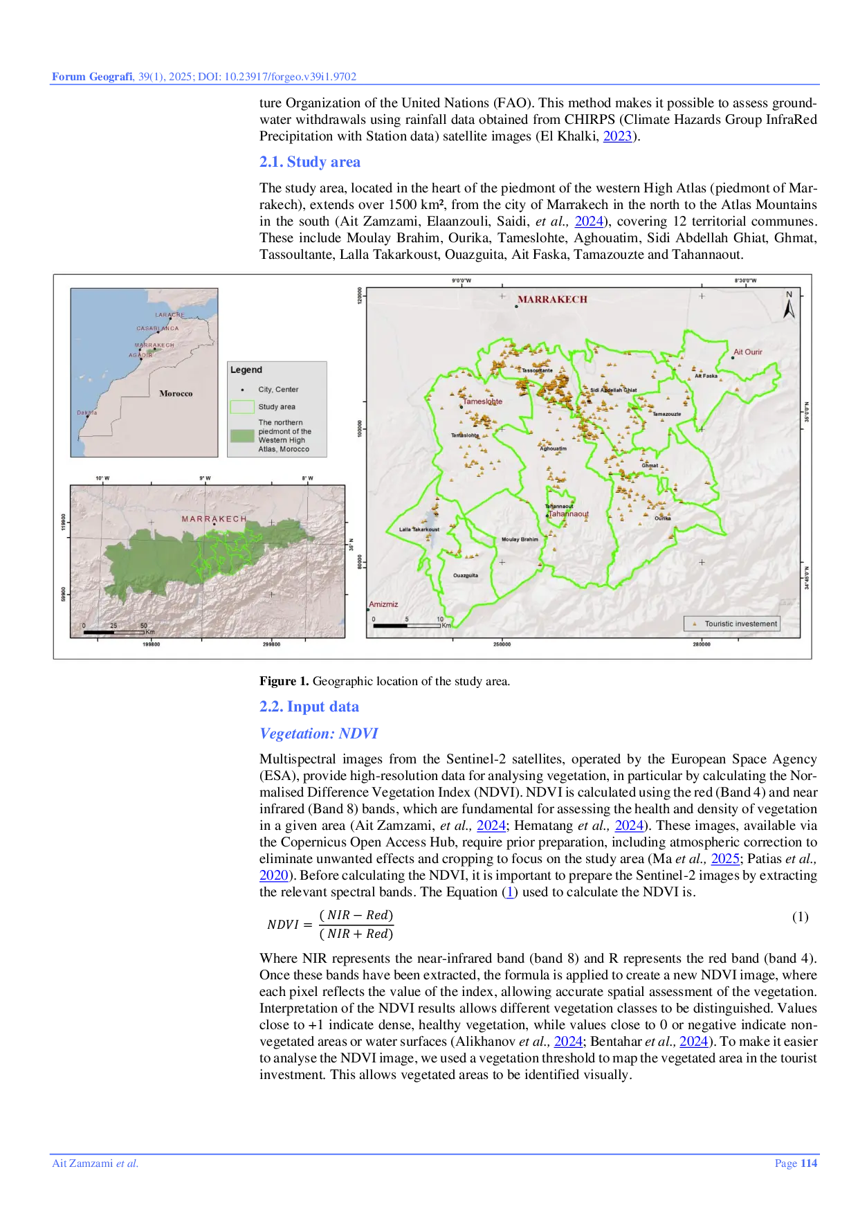 JURIS Remote Sensing Assessment of Tourism s Groundwater Consumption Evapotranspiration Analysis in the Northern Piedmont of the Western High Atlas Morocco
