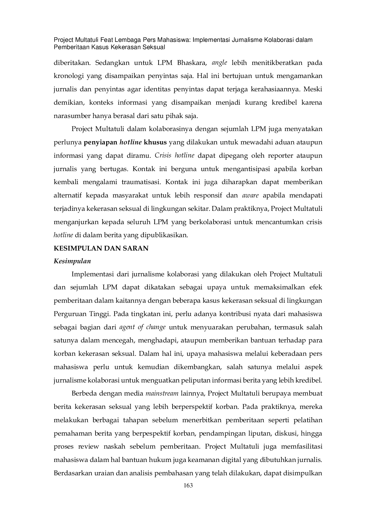 JURIS Project Multatuli Feat Lembaga Pers Mahasiswa Implementasi Jurnalisme Kolaborasi dalam Pemberitaan Kasus Kekerasan Seksual