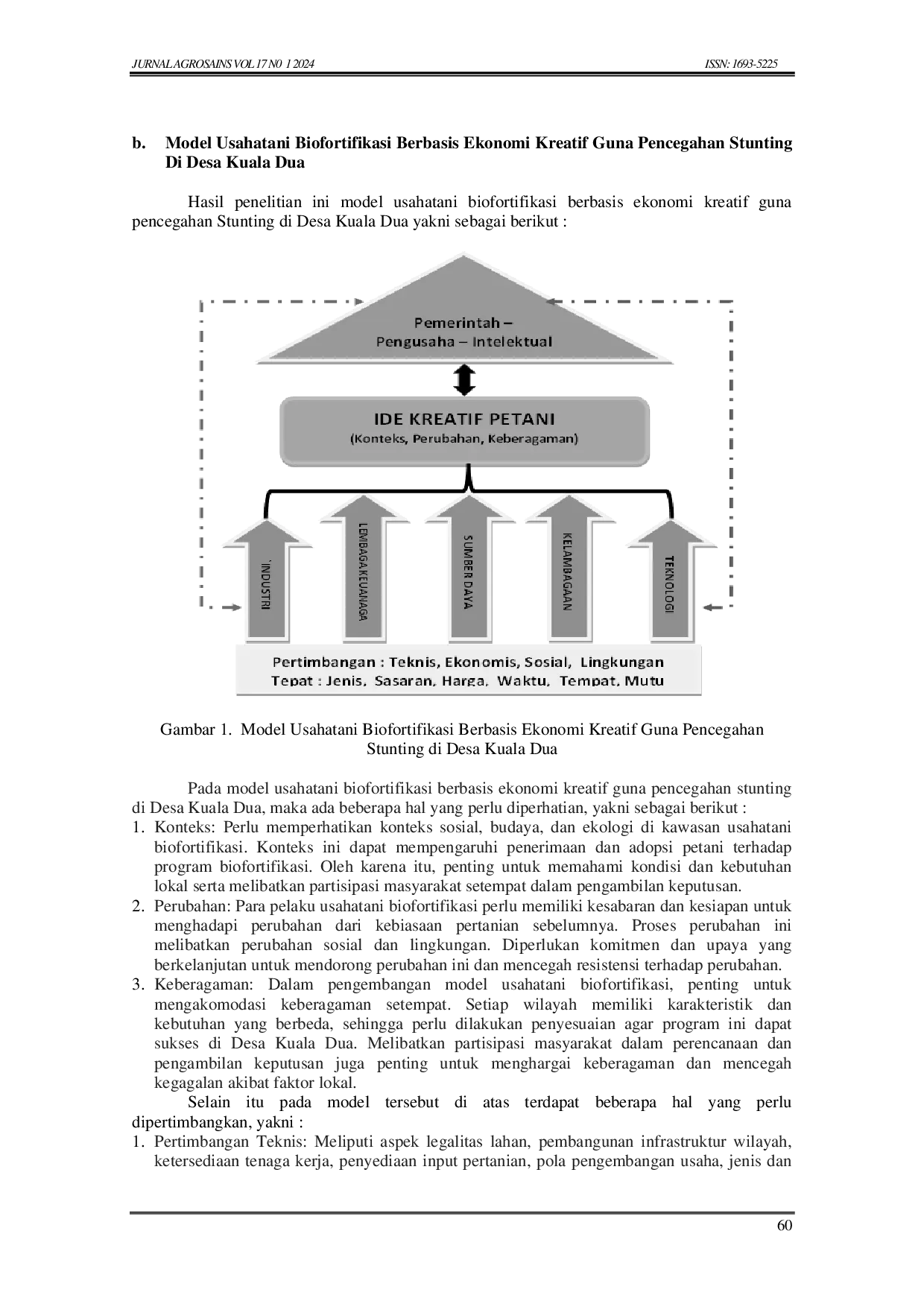 JURIS Creative Economy Based Biofortification Farming Model for Stunting Prevention in Kuala Dua Village