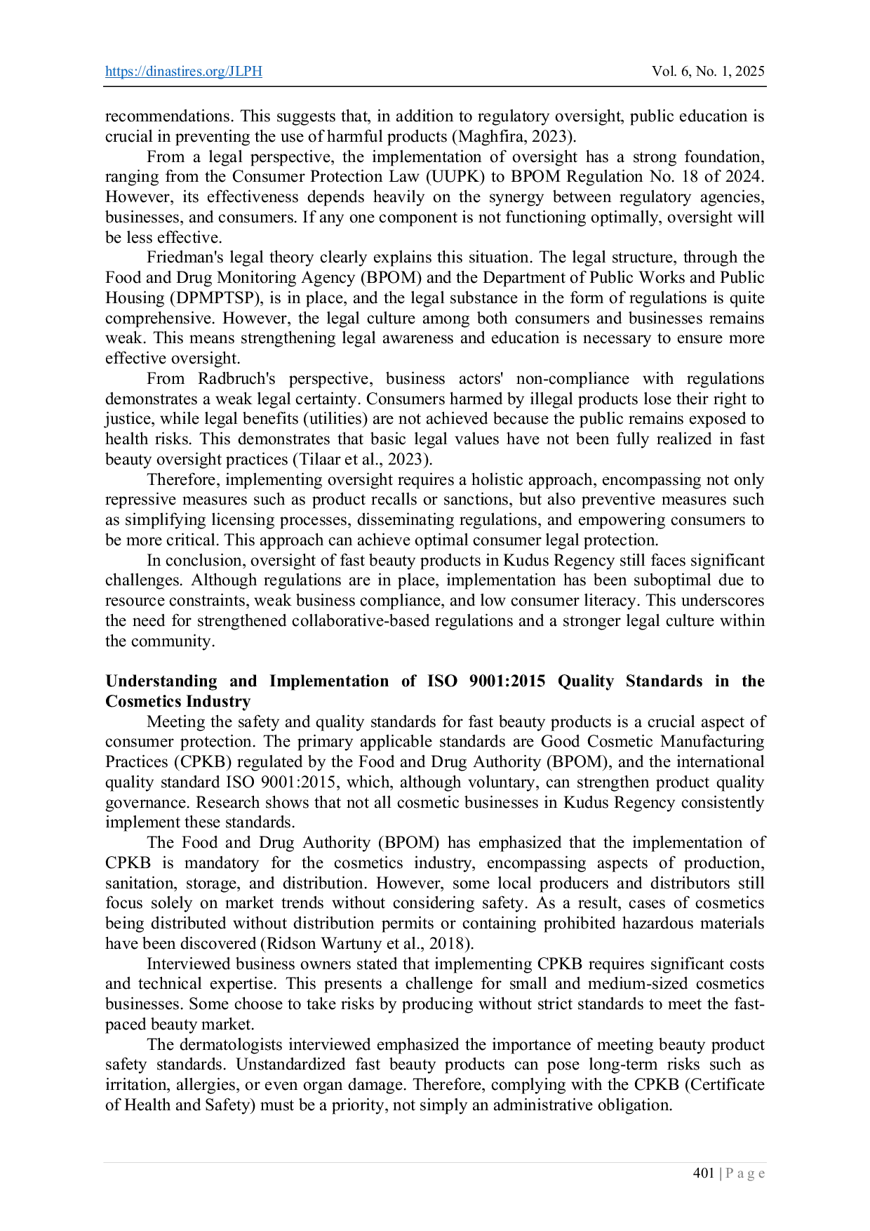 JURIS The Role of Law in Safeguarding Consumers in the Fast Beauty Industry A Legal Analysis on Product Safety and Quality