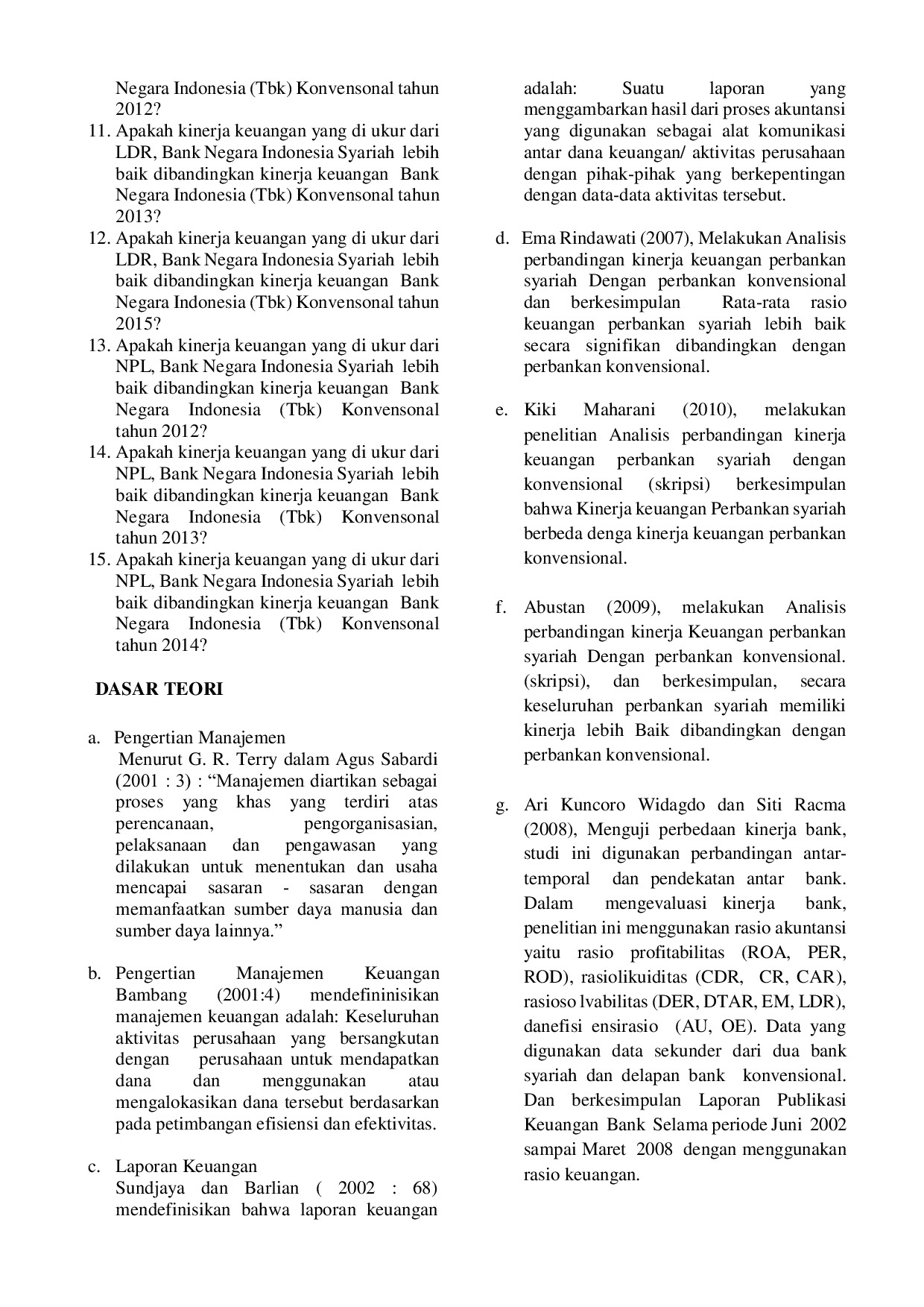 JURIS Perbandingan Kinerja Bank Negara Indonesia Syariah Dengan Bank Negara Indonesia Tbk Konvensional Tahun 2010 2015