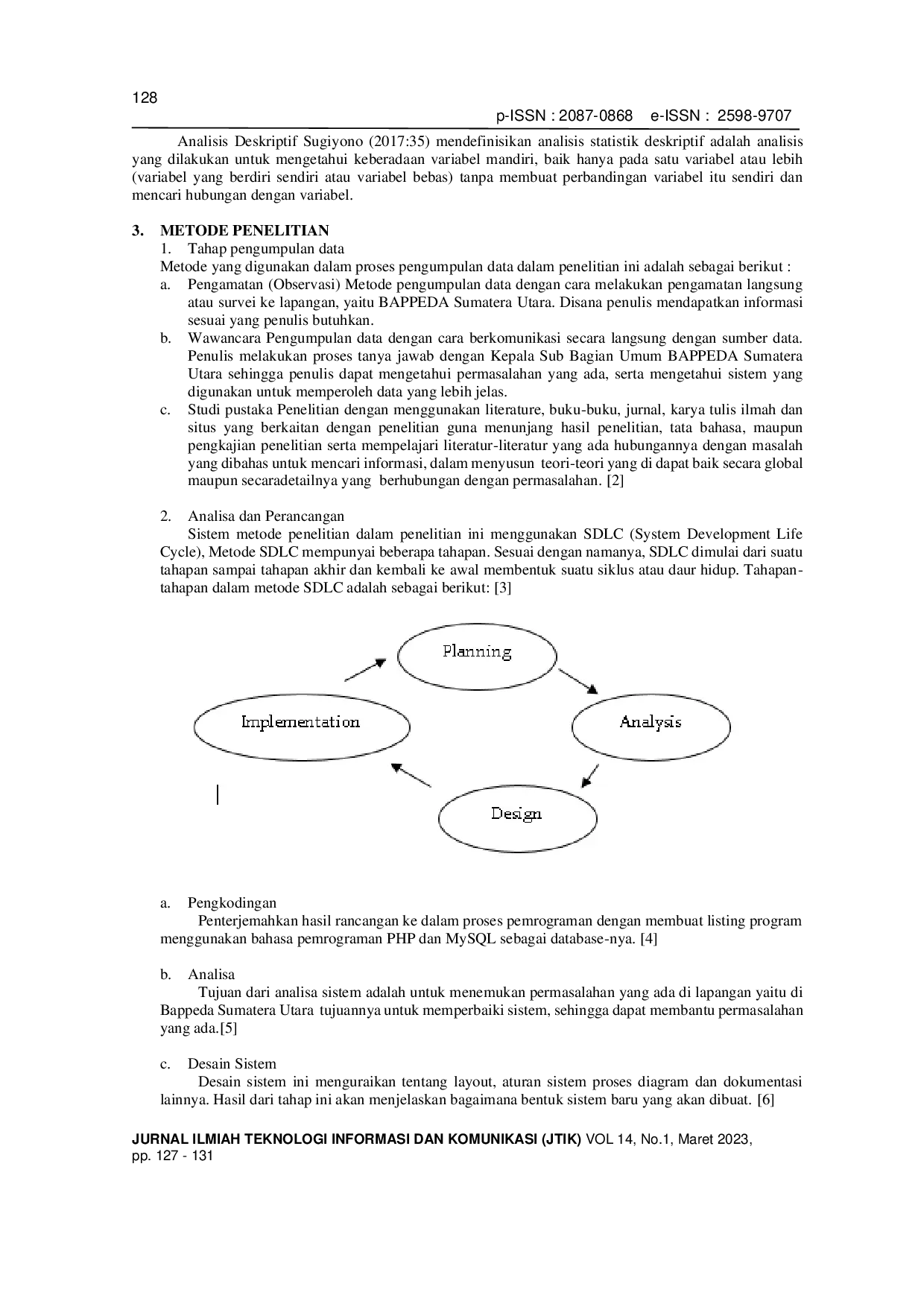 JURIS Analisis Website Pengelolaan Data Menggunakan E Sumut Pada Bappeda Sumatera Utara