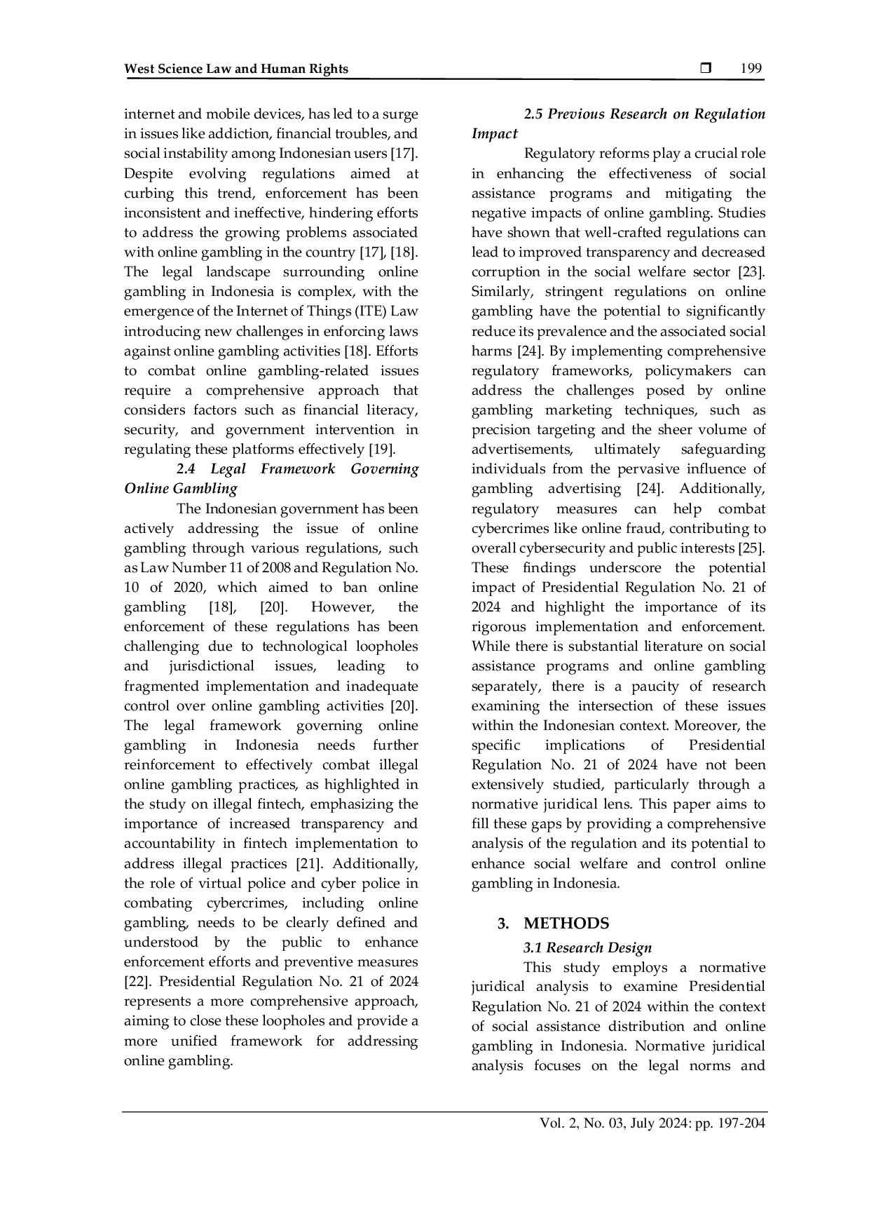 JURIS The Urgency of Presidential Regulation No 21 of 2024 in the Context of Social Assistance and Online Gambling in Indonesia