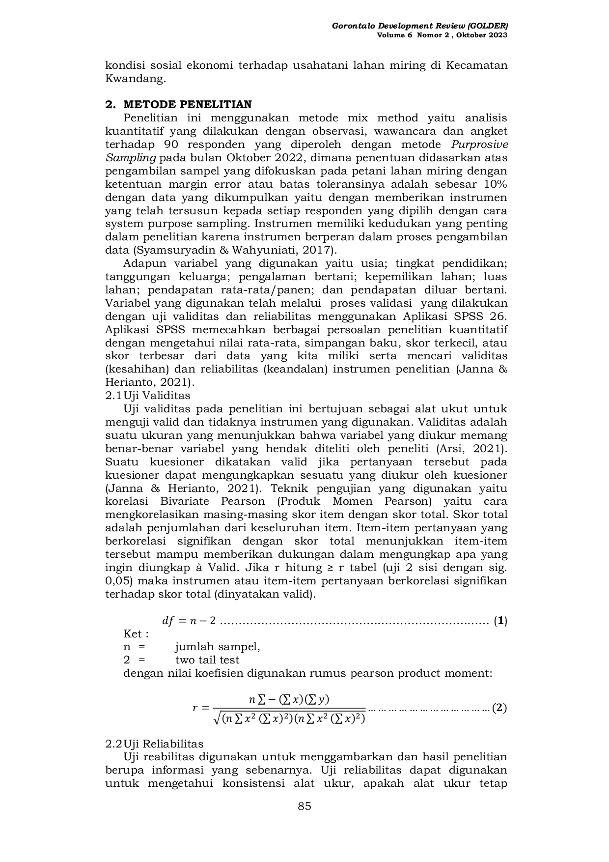 JURIS Factors Socioeconomic Affecting the Management of Sloping Land