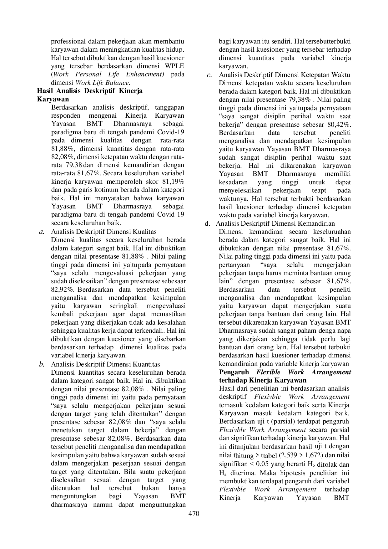 JURIS Pengaruh Flexible Work Arrangement Dan Work Life Balance Sebagai Paradigma Baru Di Tengah Pandemi Covid 19