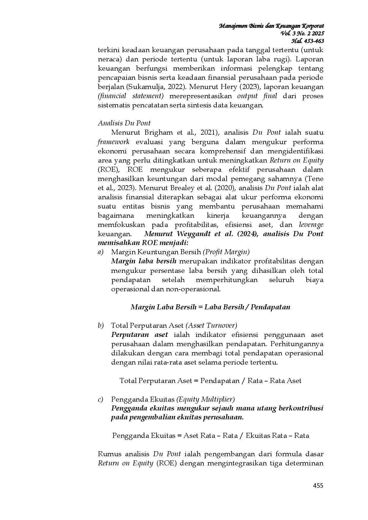 juris Analisis Du Pont Dalam Menilai Kinerja Keuangan Pada Perum Perumnas Proyek Kepulauan Riau