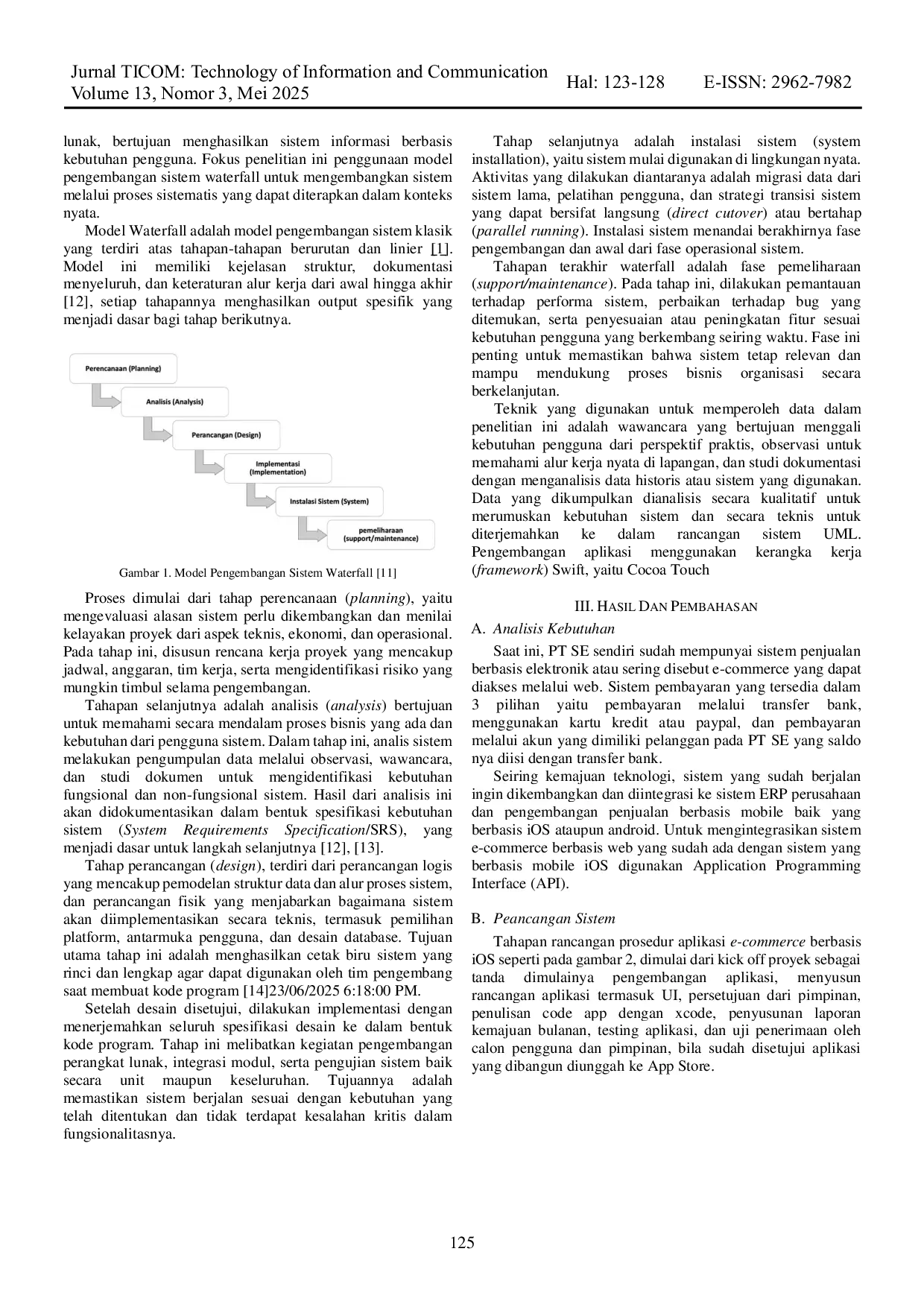 JURIS Pengembangan Aplikasi E Commerce Spare Part Berbasis IOS