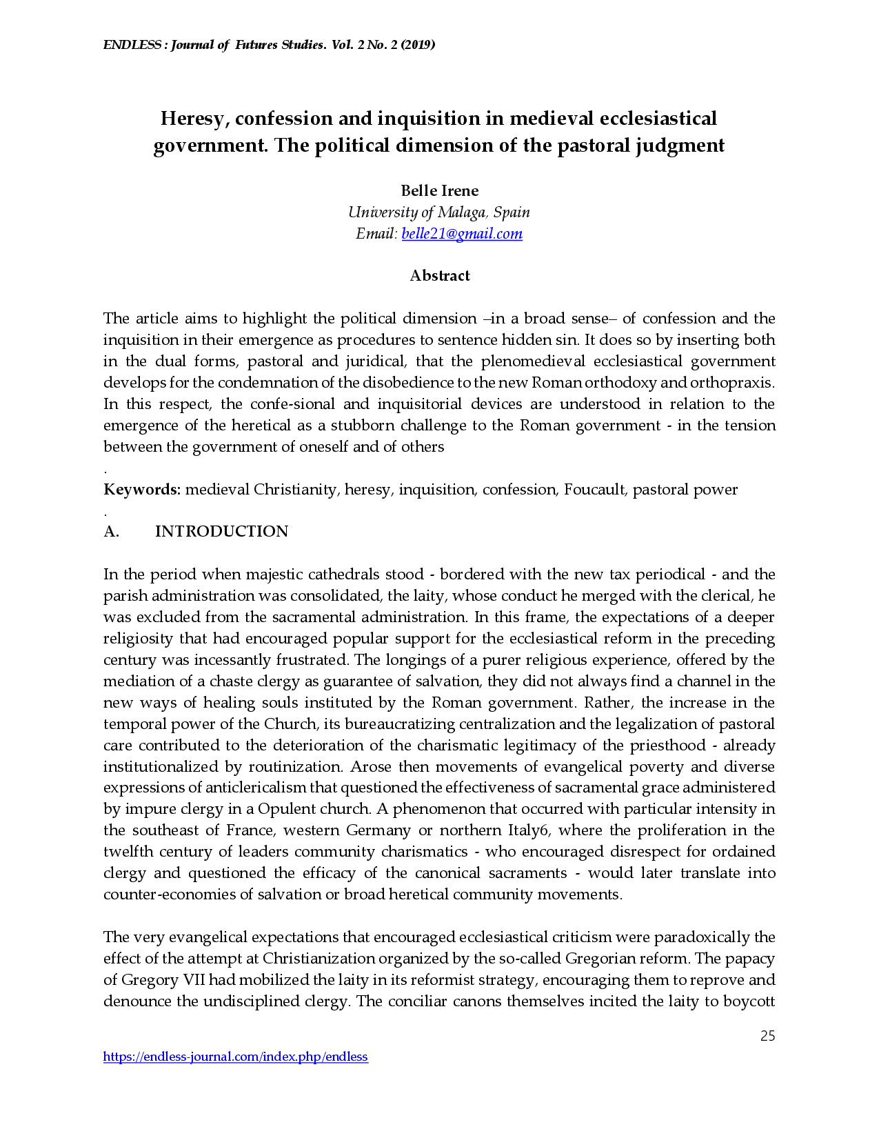 juris Heresy confession and inquisition in medieval ecclesiastical government The political dimension of the pastoral judgment