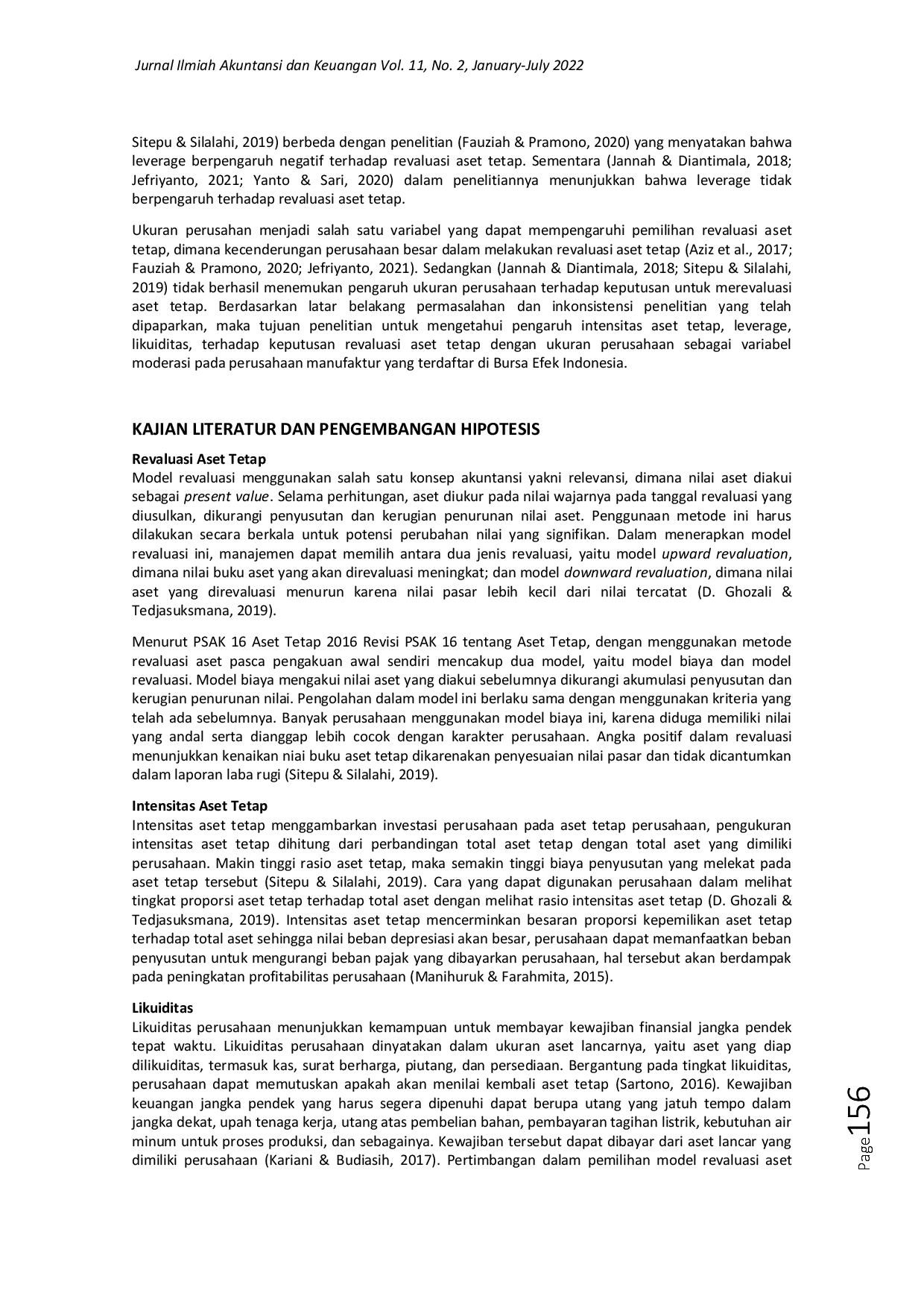 juris Ukuran Perusahaan sebagai Moderator Faktor faktor yang Mempengaruhi Keputusan Revaluasi Aset Tetap