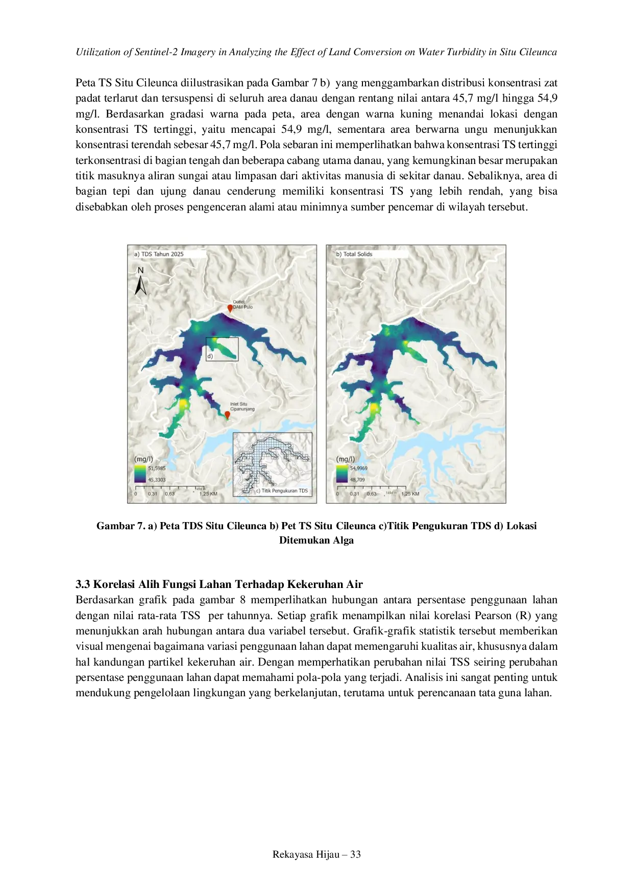 JURIS Utilization of Sentinel 2 Imagery in Analyzing the Effect of Land Conversion on Water Turbidity in Situ Cileunca