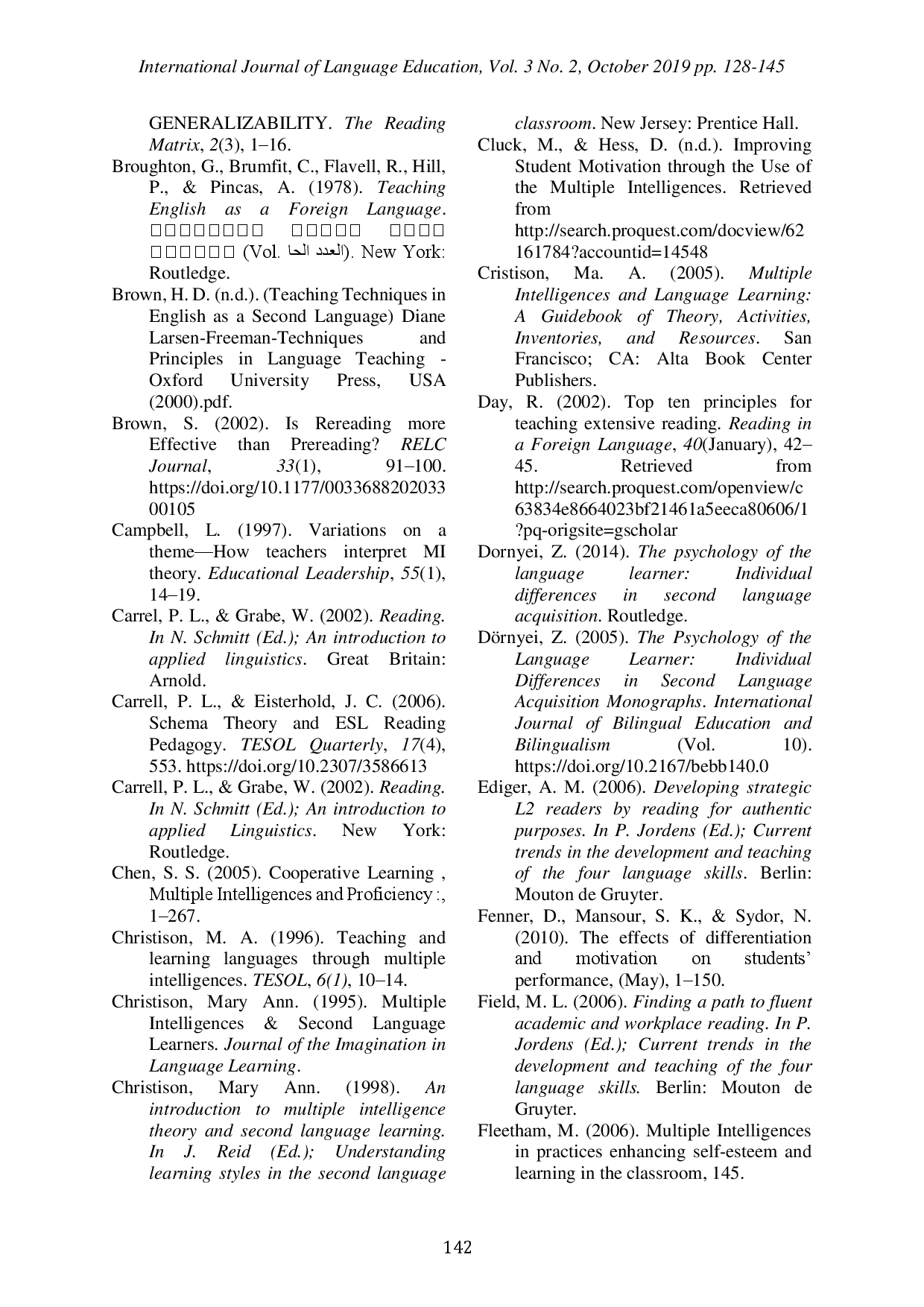 juris Intelligence Differences and Mediation Factors A Sequential Explanatory Study of Improvement of EFL Undergraduate Students Reading Comprehension Skills