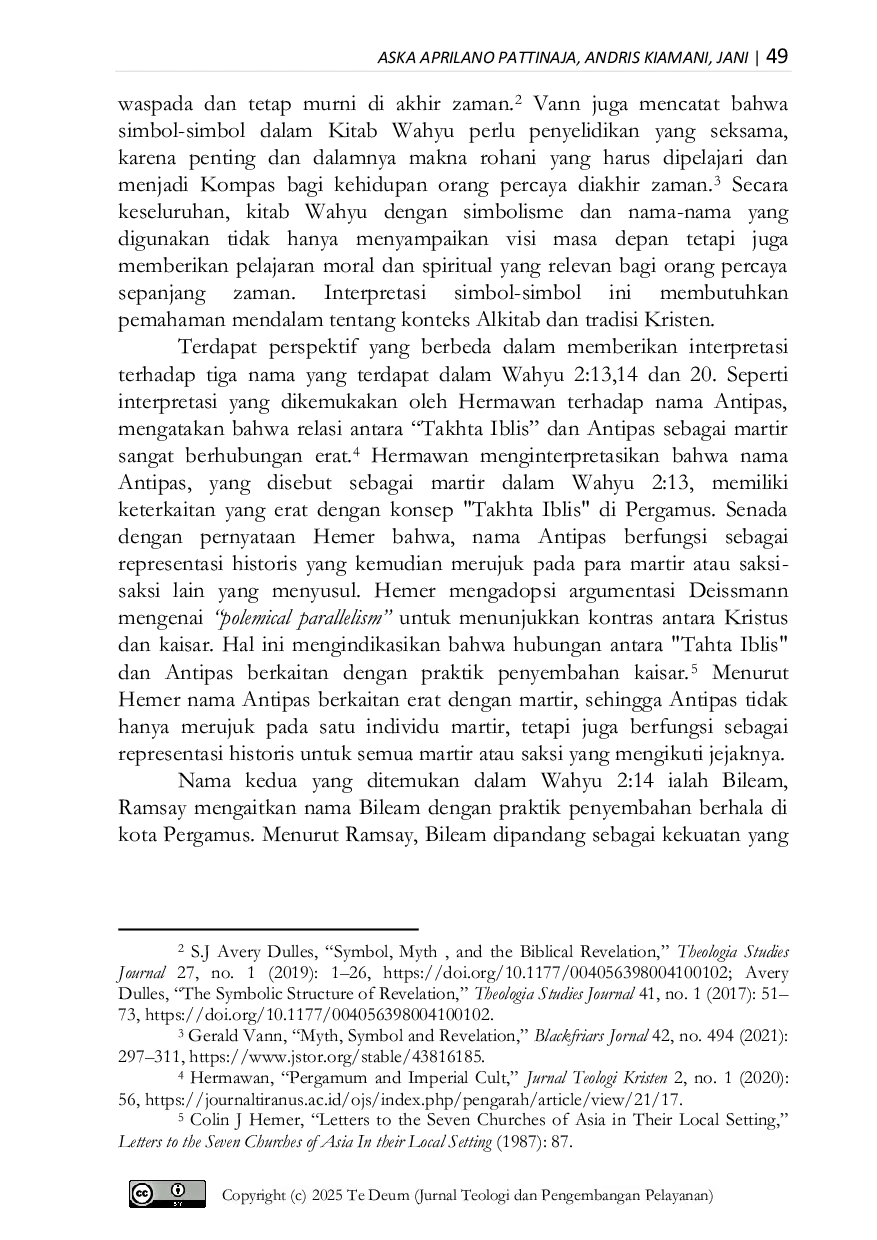 JURIS Makna Nama Antipas Bileam dan Izebel serta Implikasinya terhadap Pembentukan Karakter