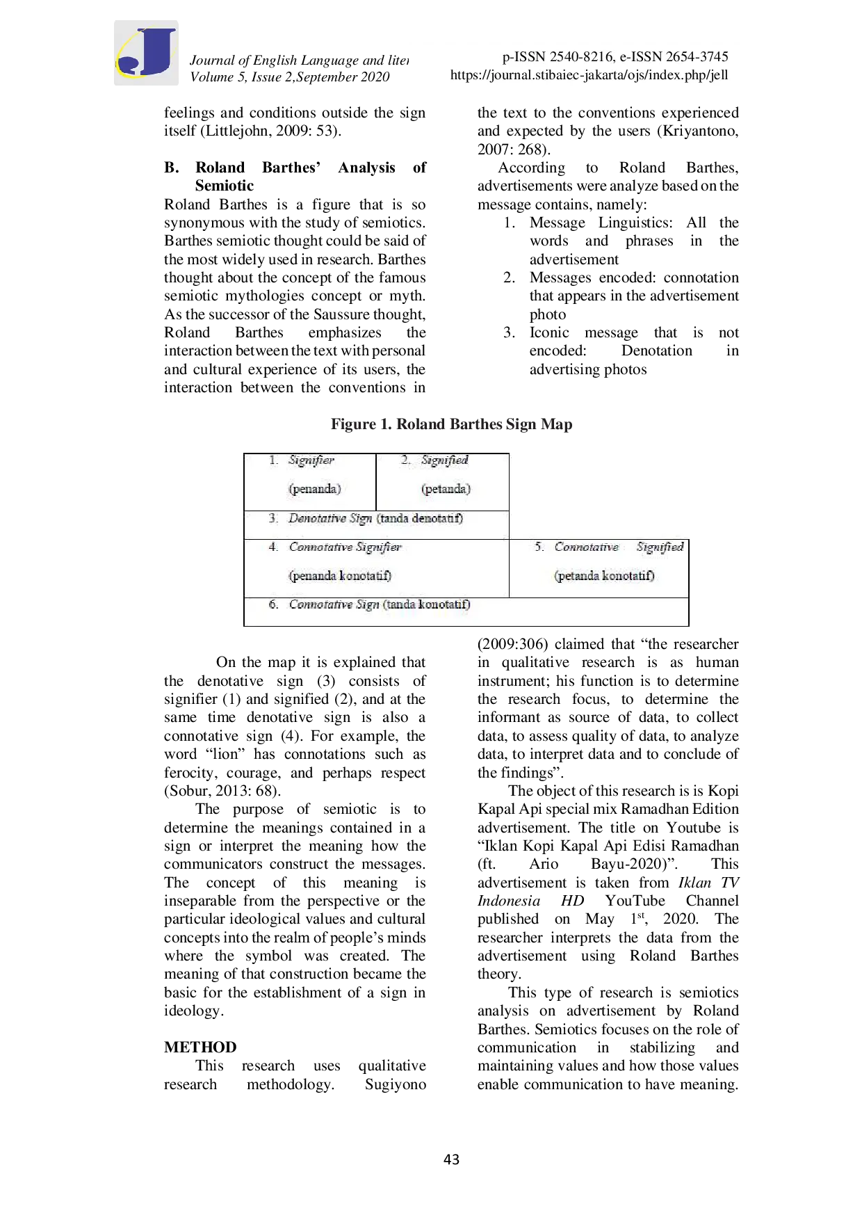 JURIS A Semiotic Analysis Found on Kopi Kapal Api Special Mix Ramadhan Edition Advertisement