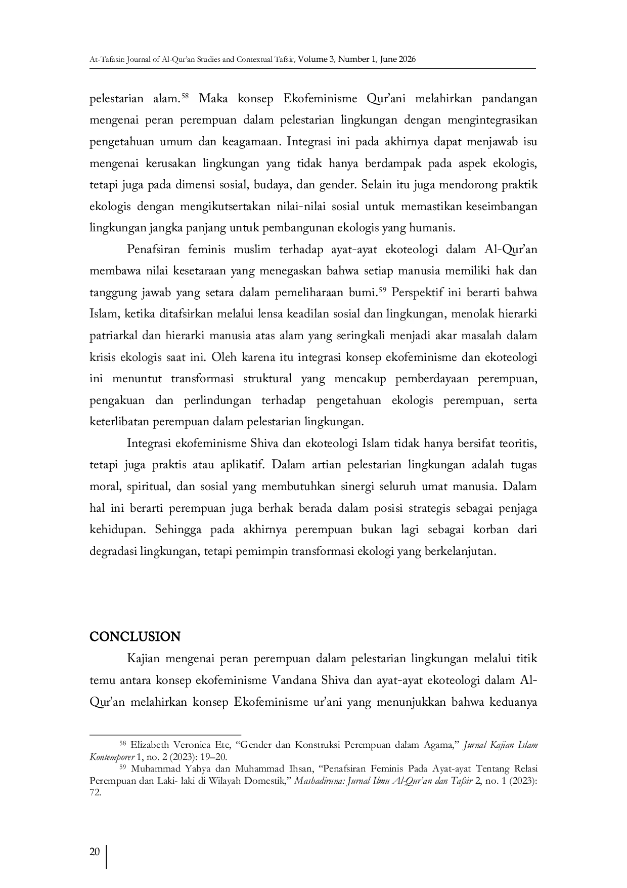 JURIS The Role of Women in Environmental Conservation The Convergence of Vandana Shiva s Ecofeminism and Ecotheology in the Interpretation of the Qur an