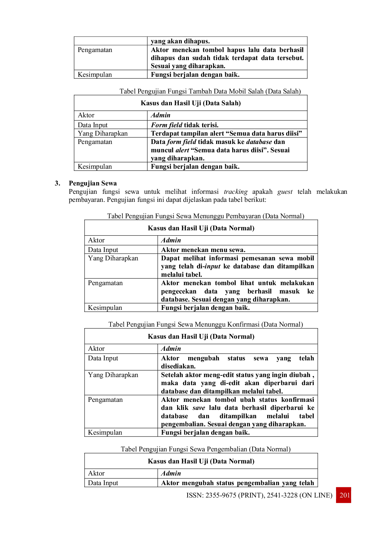 JURIS Sistem Informasi Penyewaan Mobil Berbasis Web pada XYZ Rental Car Bekasi