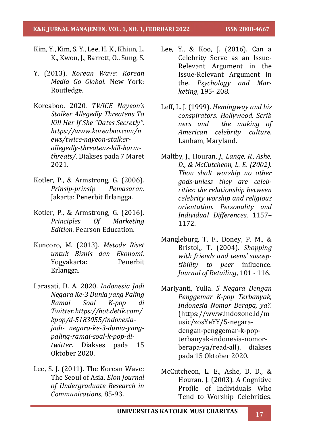 JURIS Celebrity Worship Dan Perilaku Konsumtif Remaja Penggemar Girl Group Twice