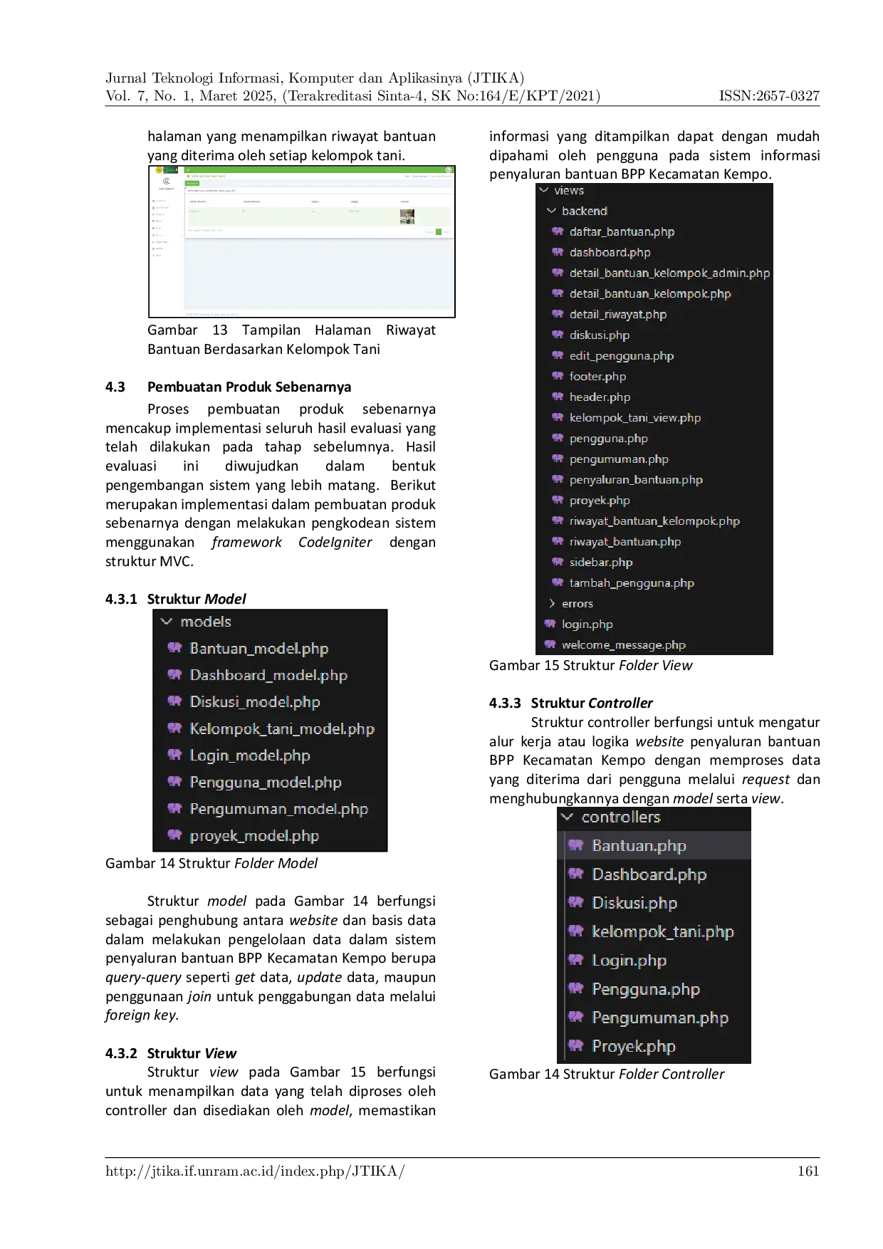 JURIS Pengembangan Sistem Informasi Penyaluran Bantuan Berbasis Website Studi Kasus Balai Penyuluhan Pertanian Kecamatan Kempo