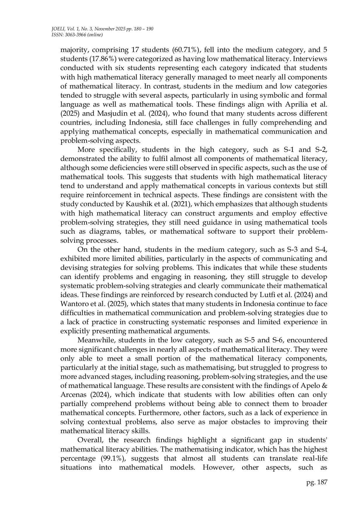 JURIS Analysis of Students Mathematical Literacy Skills on the Pythagorean Theorem in Junior High School