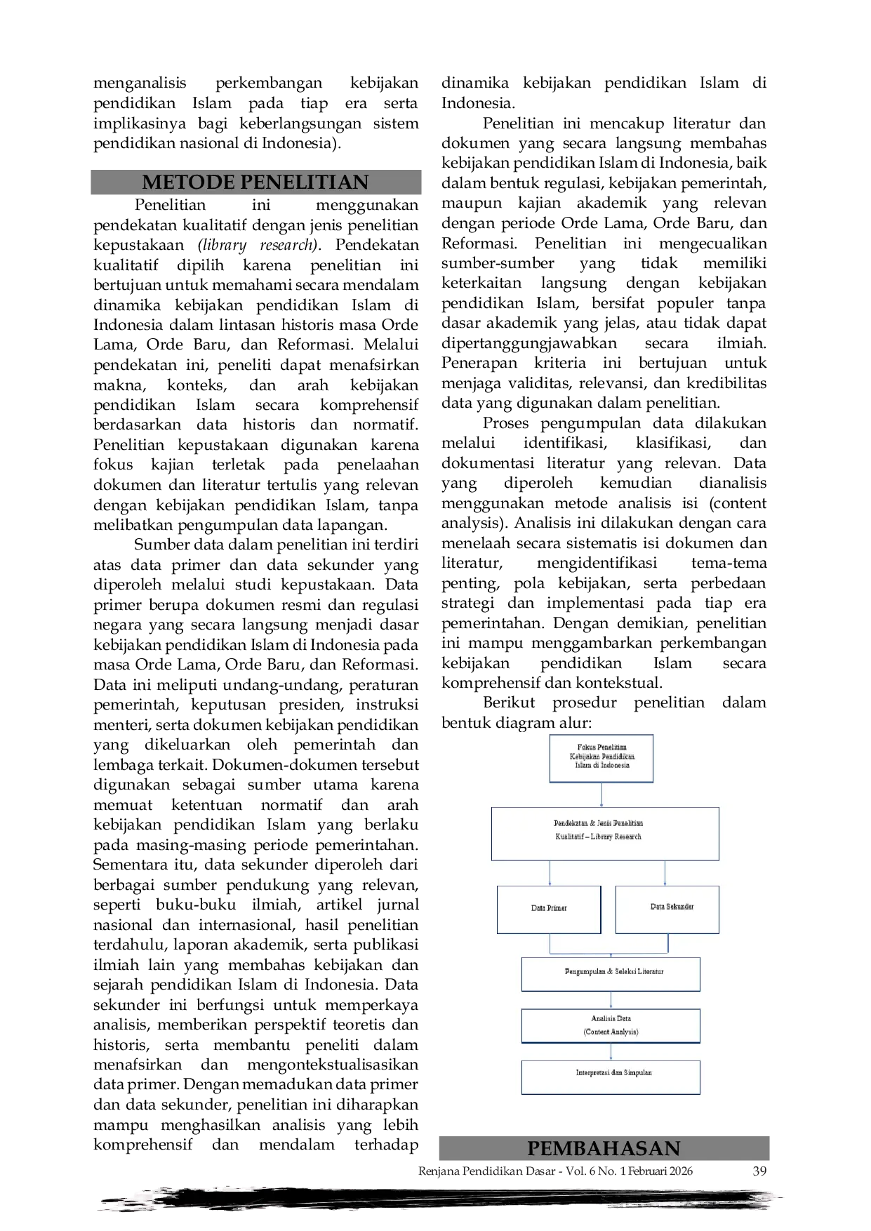JURIS Sejarah Kebijakan Pendidikan Islam di Indonesia Telaah Historis Kebijakan Pendidikan Islam Masa Orde Lama Orde Baru dan Reformasi