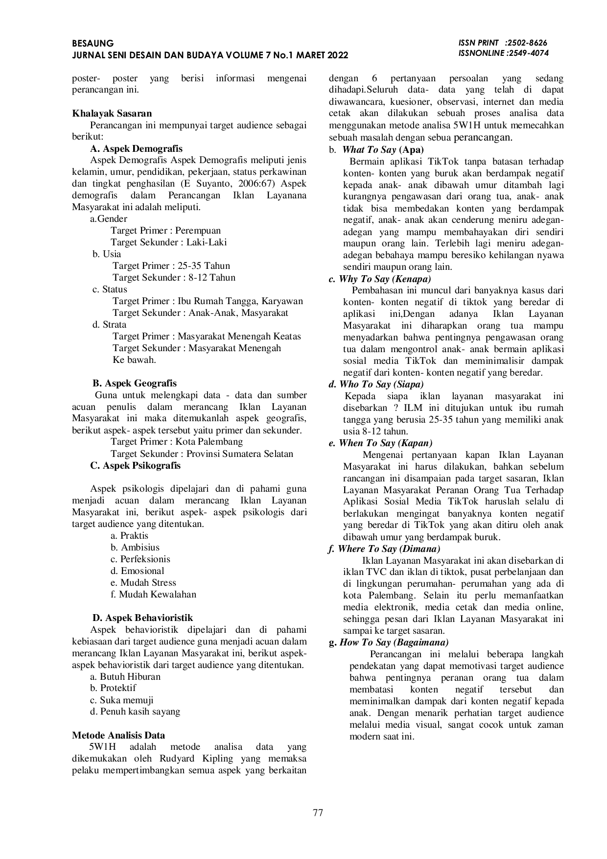 JURIS Perancangan Iklan Layanan Masyarakat Peranan Orang Tua Terhadap Aplikasi Sosial Media Tiktok