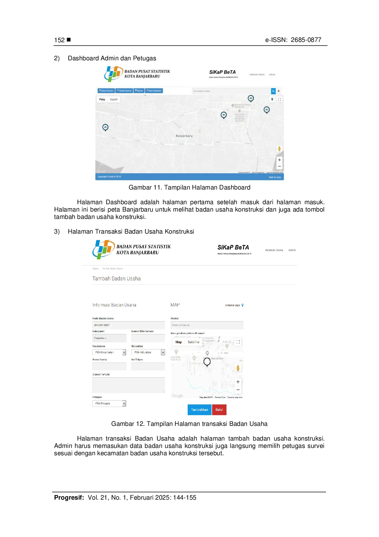 JURIS Web Based Geographic Information System Model for Construction Business Surveys