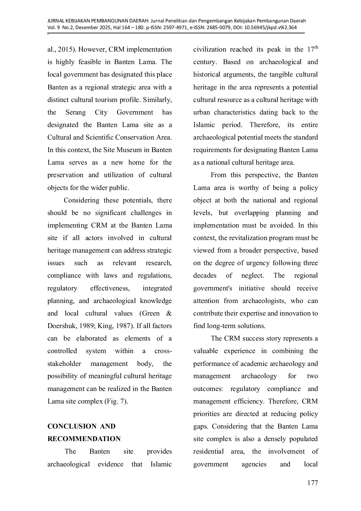 JURIS Revitalisasi Kompleks Situs Banten Lama Menangani Warisan Kota Islam di Indonesia