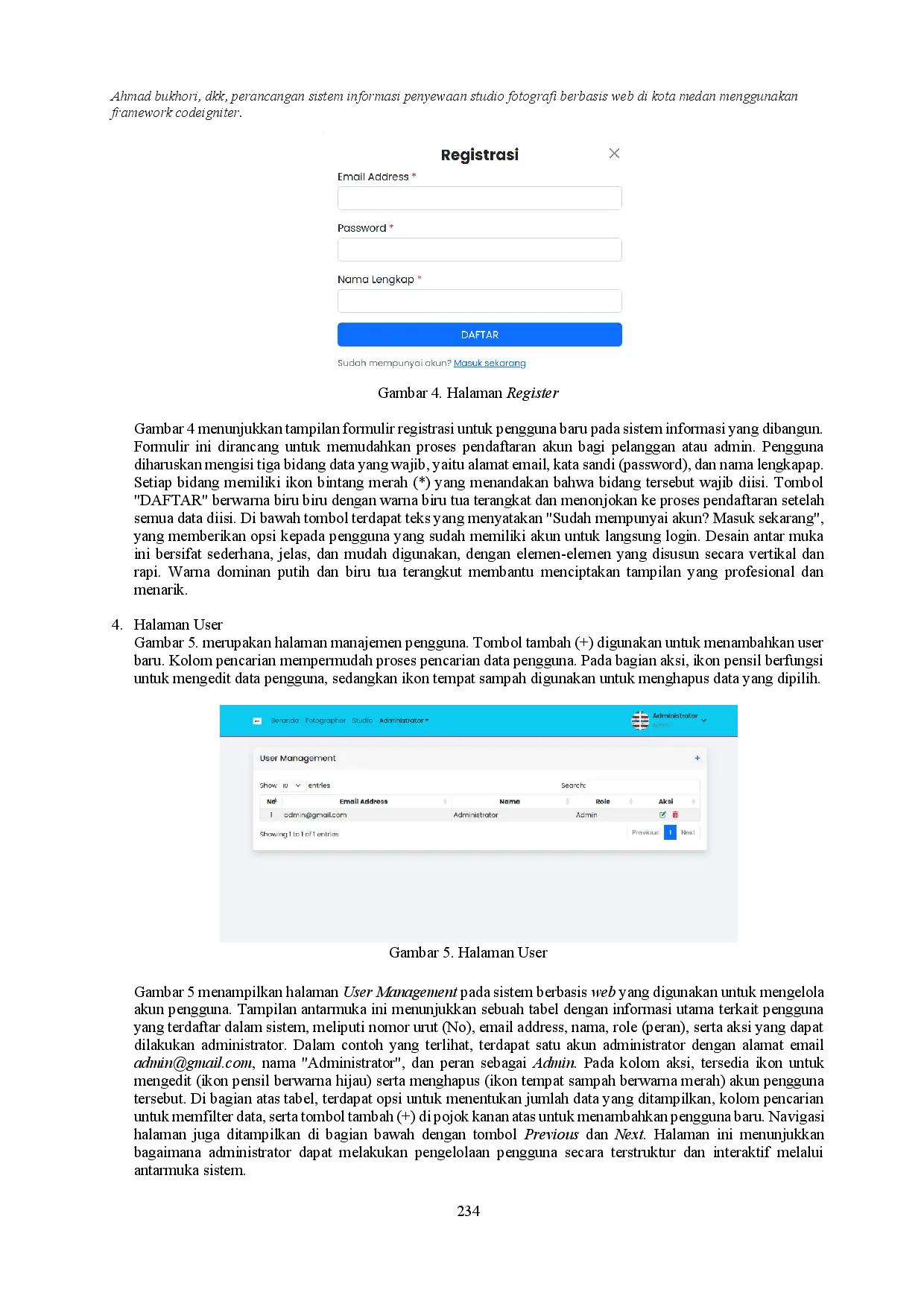 juris Perancangan Sistem Informasi Penyewaan Studio Fotografi Berbasis Web Di Kota Medan Menggunakan Framework Codeigniter